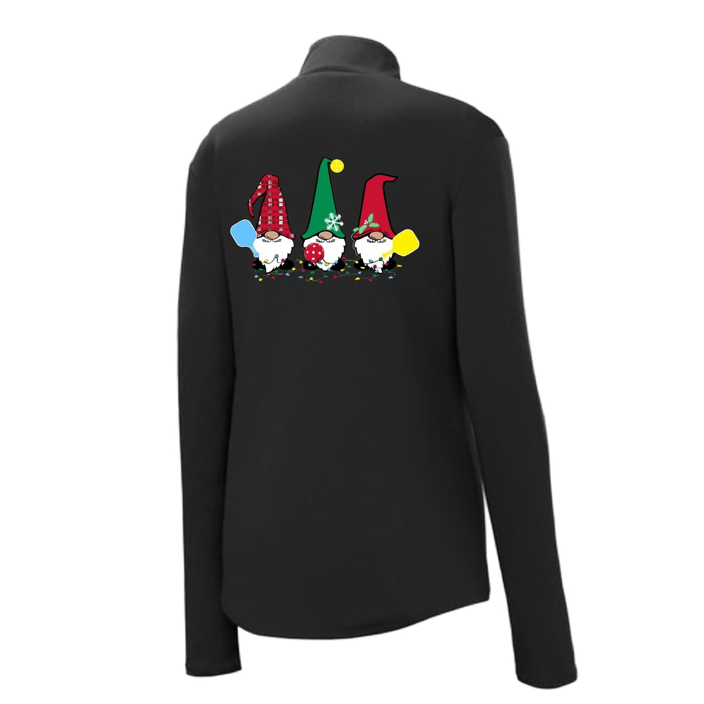 Christmas Gnomes | Women's 1/4 Zip Pickleball Performance Pullover Shirt | 100% Polyester