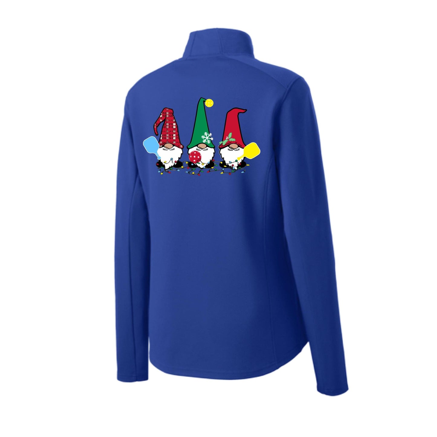 Christmas Gnomes | Women's 1/4 Zip Pickleball Performance Pullover Shirt | 100% Polyester