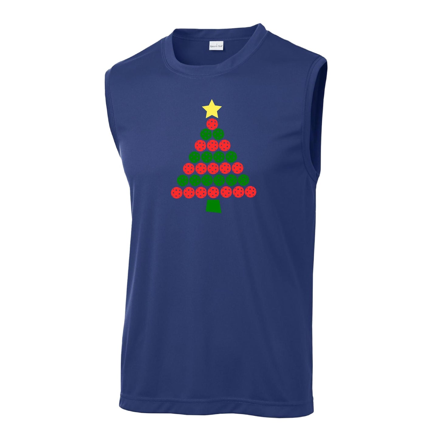 Christmas Tree | Men's Sleeveless Athletic Performance T-Shirt | 100% Polyester
