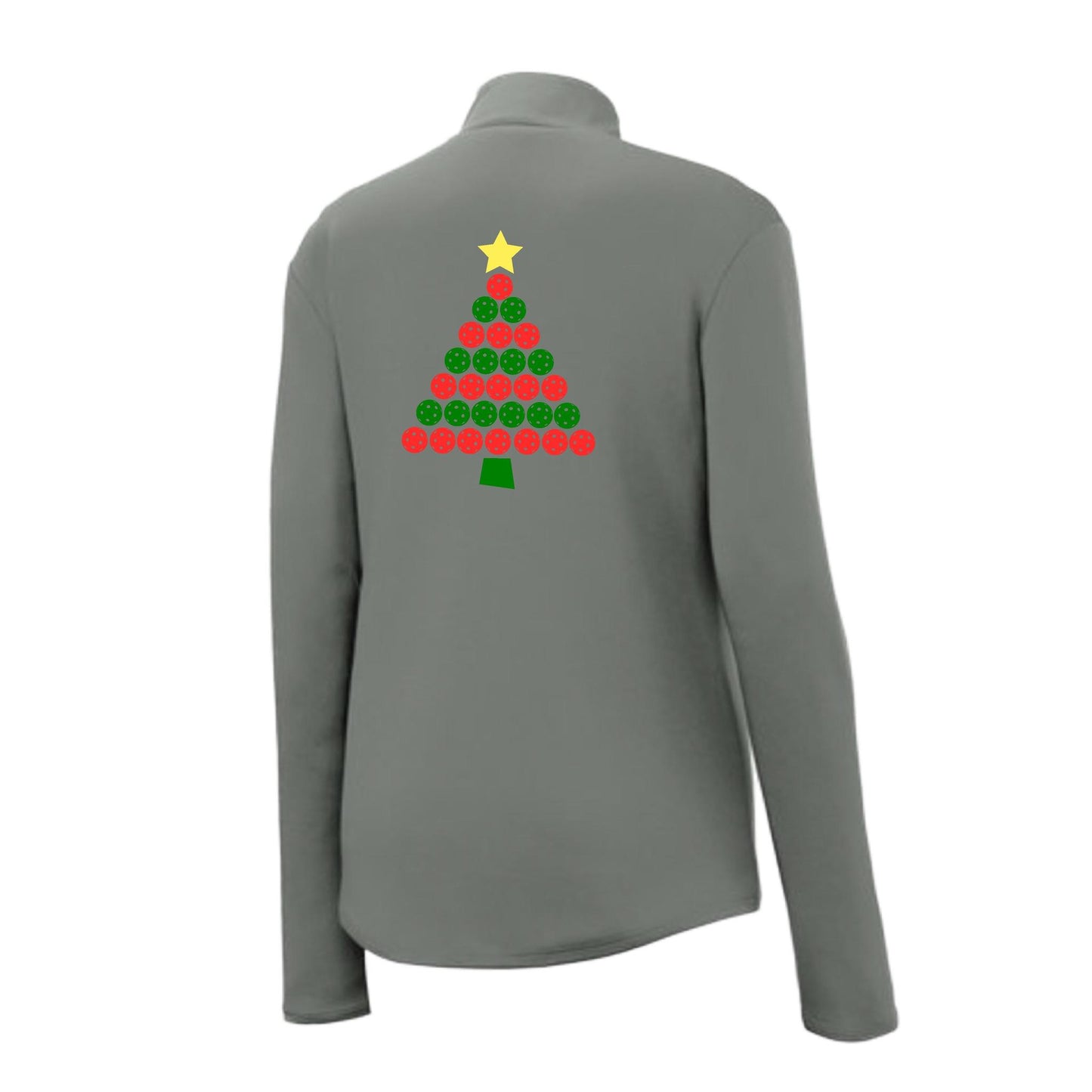 Christmas Tree | Women's 1/4 Zip Pickleball Performance Pullover Shirt | 100% Polyester