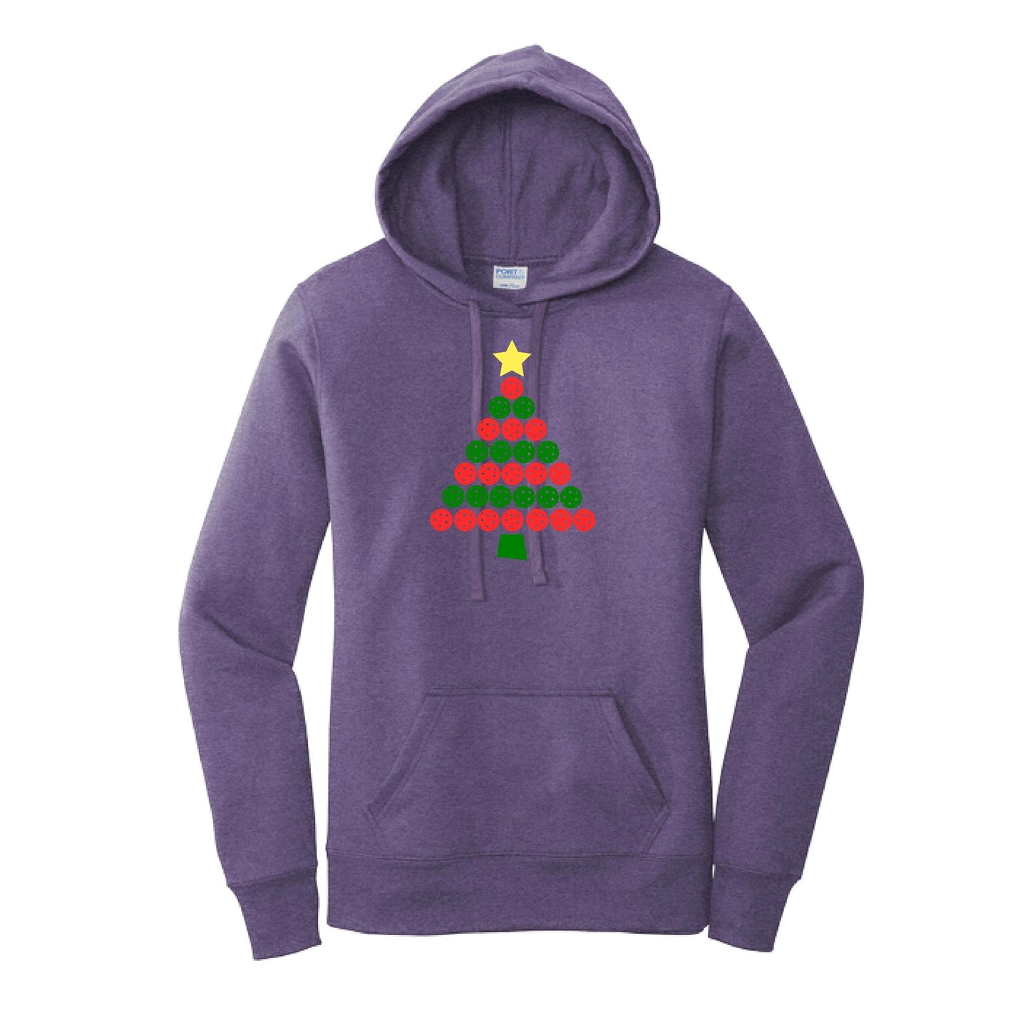 Christmas Tree | Women’s Fitted Hoodie Pickleball Sweatshirt | 50% Cotton 50% Poly Fleece
