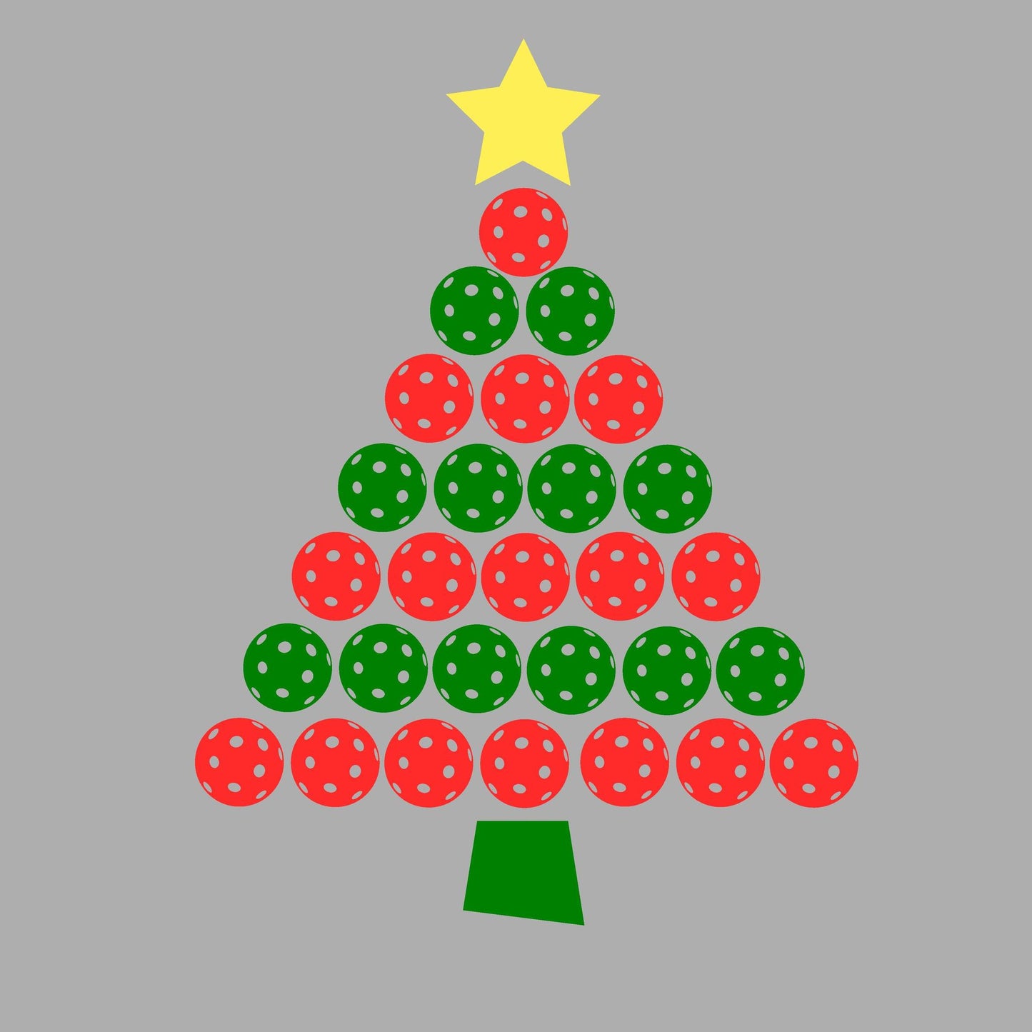 Christmas Tree | Women’s Short Sleeve Crewneck Pickleball Performance T-Shirts | 100% Polyester