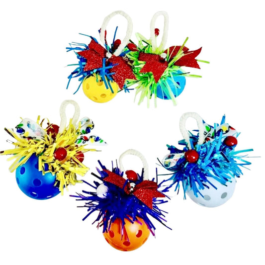 Colorful Pickleball Mistletoes | Pickleball Christmas Gifts And Decor