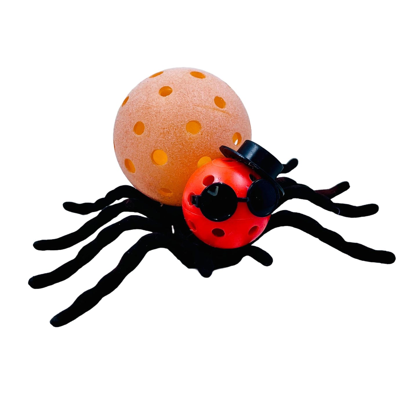 Cool Pickleball Spiders in Sunglasses and Top Hat | Pickleball Halloween Gifts And Decor