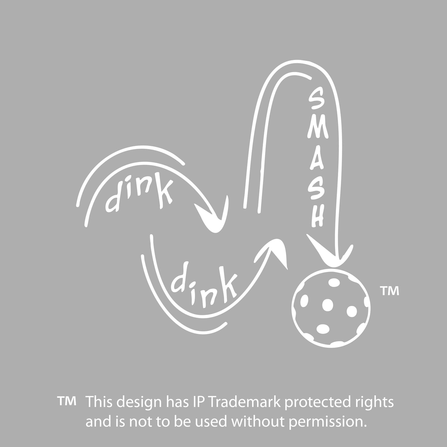 Dink Dink Smash (White) Custom | Pickleball Hat | Moisture-Wicking 100% Polyester