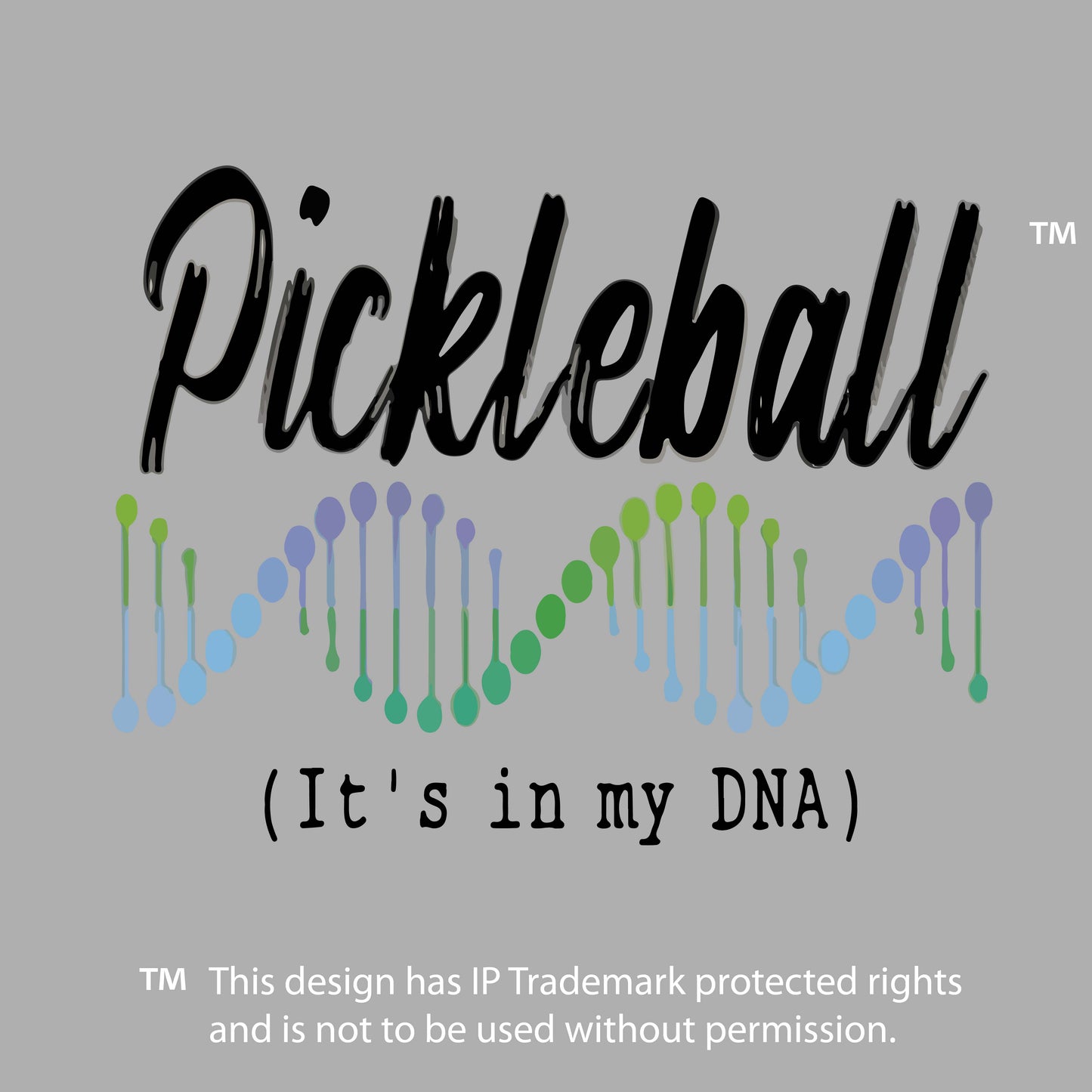 Pickleball Is In My DNA | Pickleball Dimensional Cosmetic Pouch Bag | Small Size Court Dimensional Bag