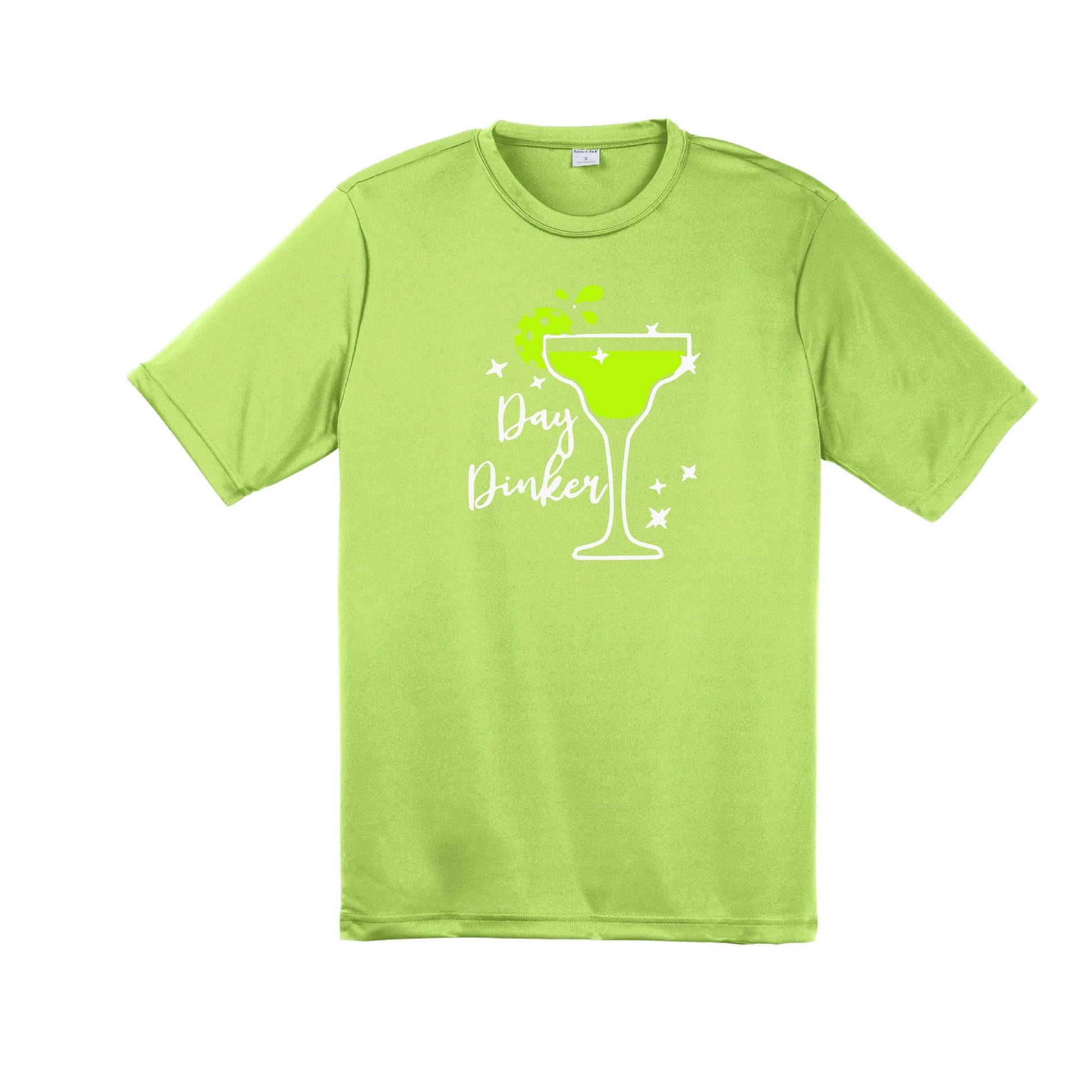Day Dinker Pickleball Lime | Men's Short Sleeve Athletic Performance T-Shirt | 100% Polyester