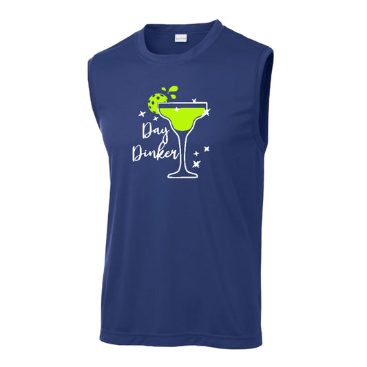 Day Dinker Pickleball Lime | Men's Sleeveless Athletic Performance T-Shirt | 100% Polyester