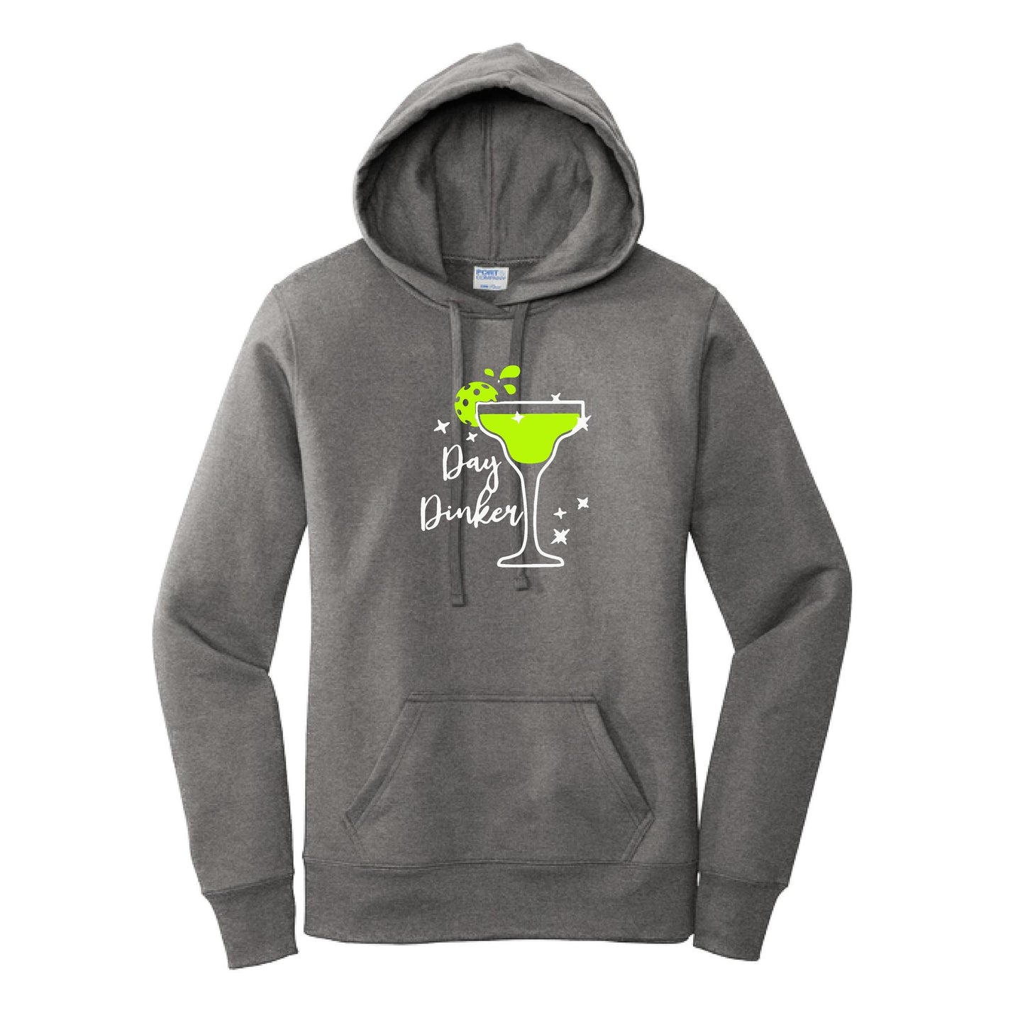 Day Dinker Pickleball Lime | Women’s Fitted Hoodie Pickleball Sweatshirt | 50% Cotton 50% Poly Fleece