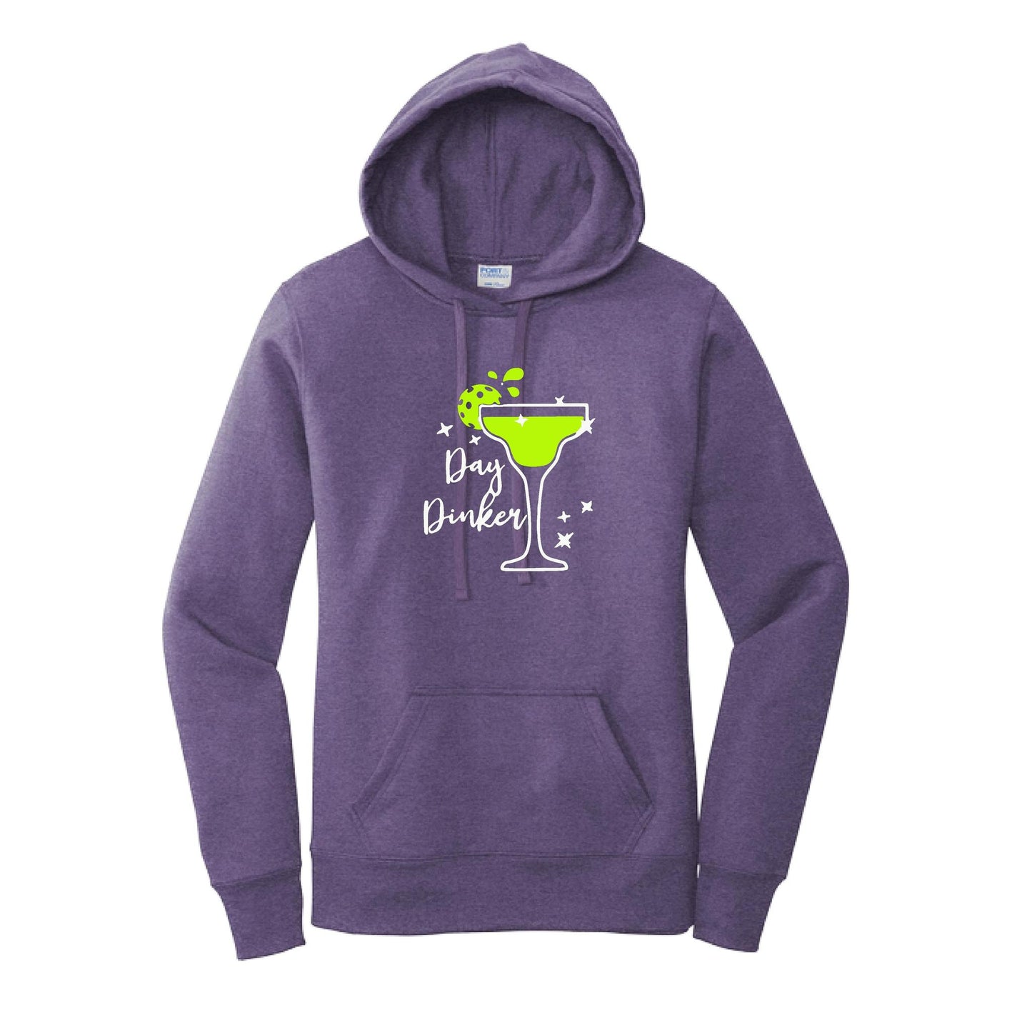 Day Dinker Pickleball Lime | Women’s Fitted Hoodie Pickleball Sweatshirt | 50% Cotton 50% Poly Fleece