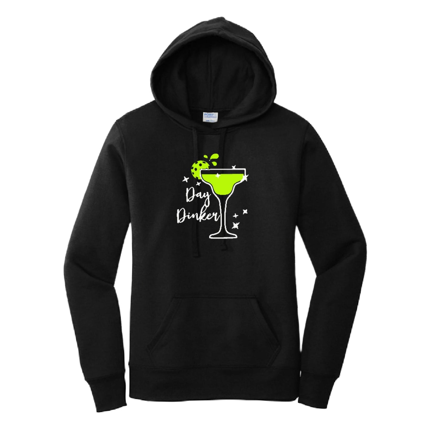 Day Dinker Pickleball Lime | Women’s Fitted Hoodie Pickleball Sweatshirt | 50% Cotton 50% Poly Fleece