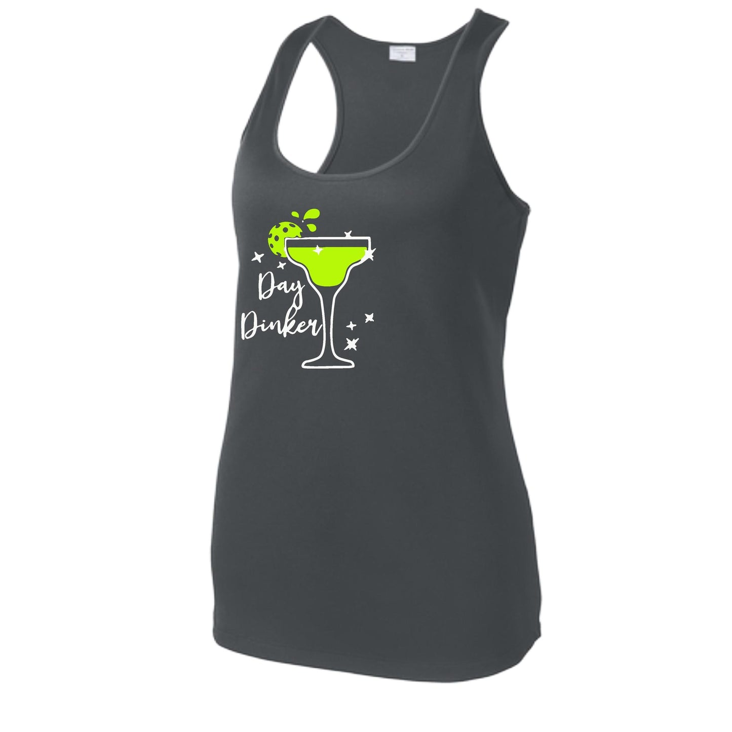 Day Dinker Pickleball Lime | Women's Racerback Pickleball Tank | 100% Polyester