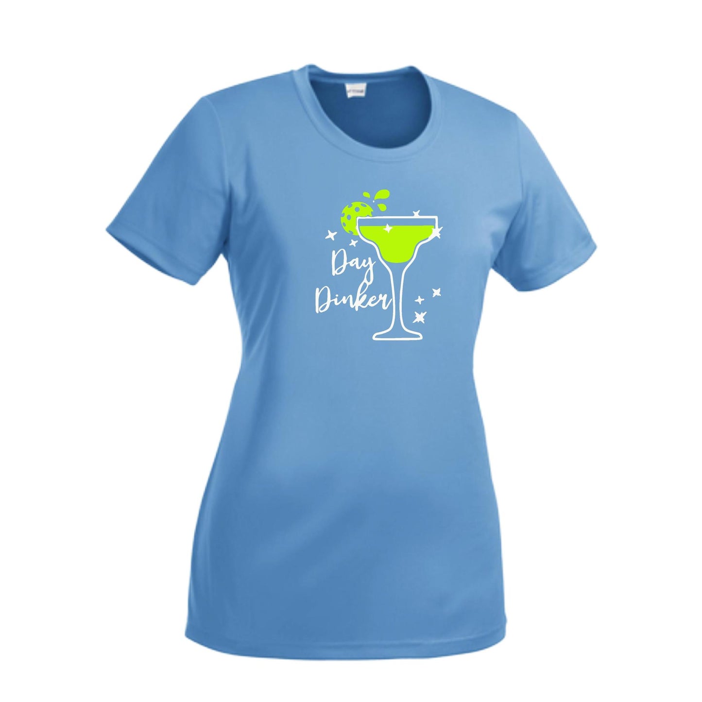 Day Dinker Pickleball Lime | Women’s Short Sleeve Crewneck Pickleball Performance T-Shirts | 100% Polyester