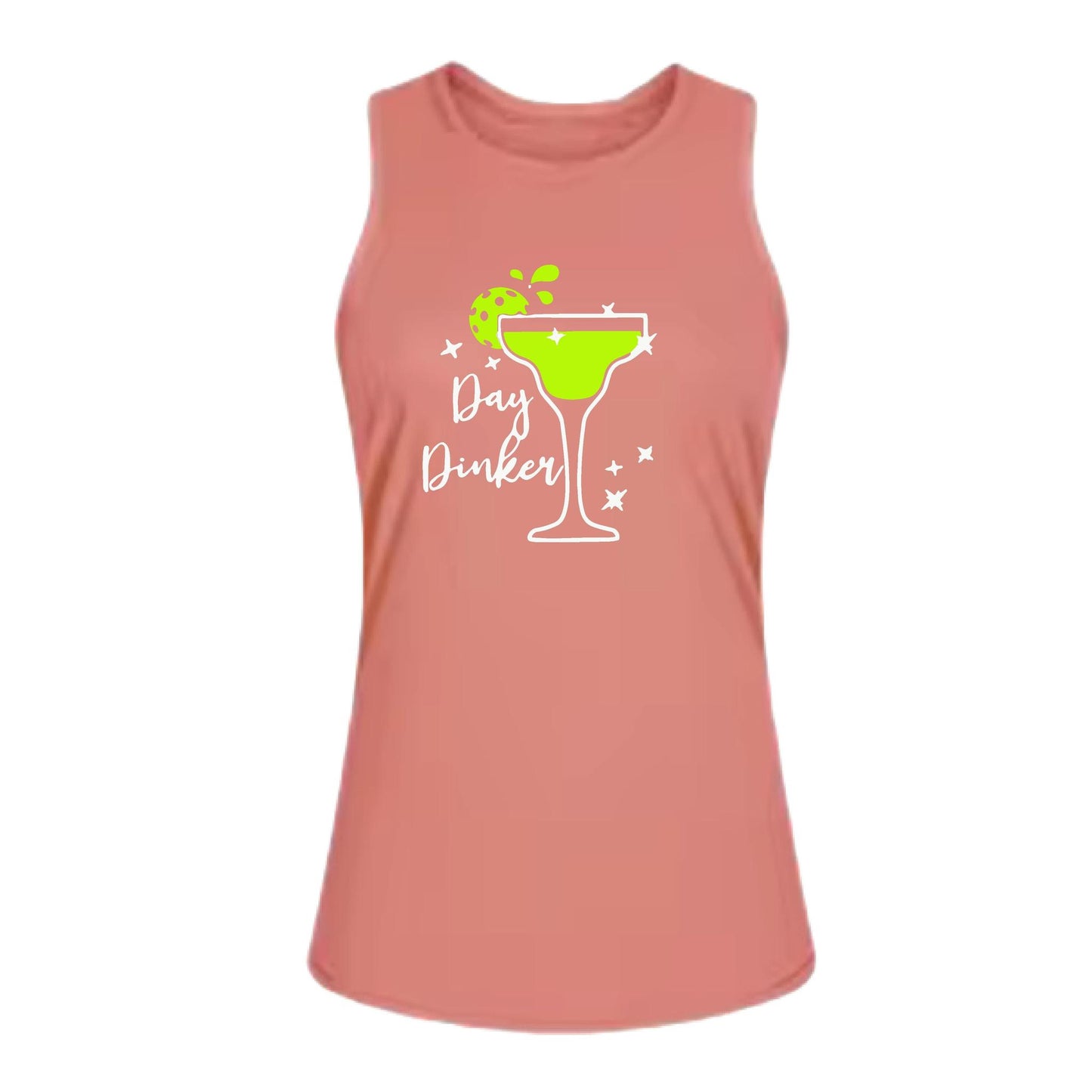 Day Dinker Pickleball Lime | Women's Split Back or Tied Back Pickleball Tank | 80/20 Nylon Spandex Mix