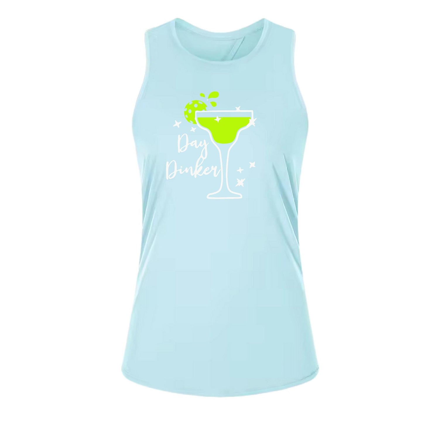 Day Dinker Pickleball Lime | Women's Split Back or Tied Back Pickleball Tank | 80/20 Nylon Spandex Mix