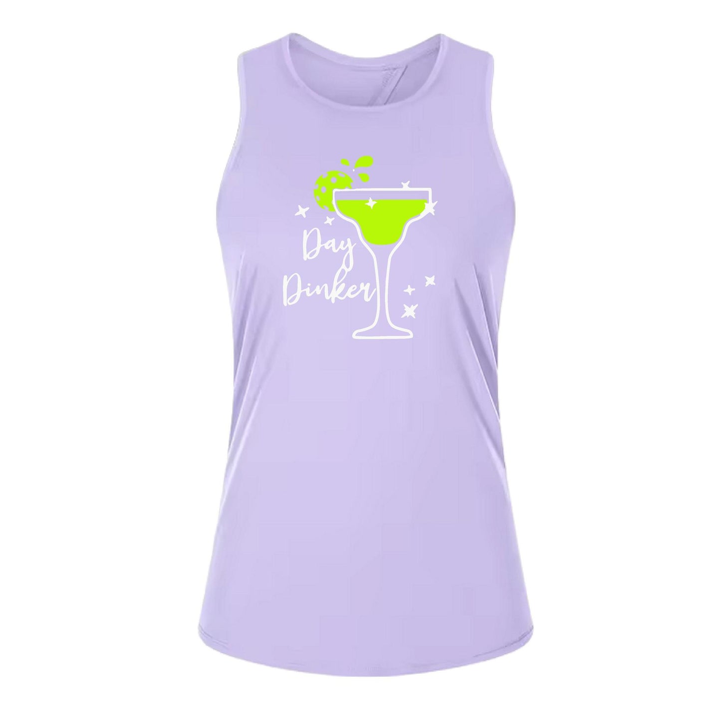 Day Dinker Pickleball Lime | Women's Split Back or Tied Back Pickleball Tank | 80/20 Nylon Spandex Mix