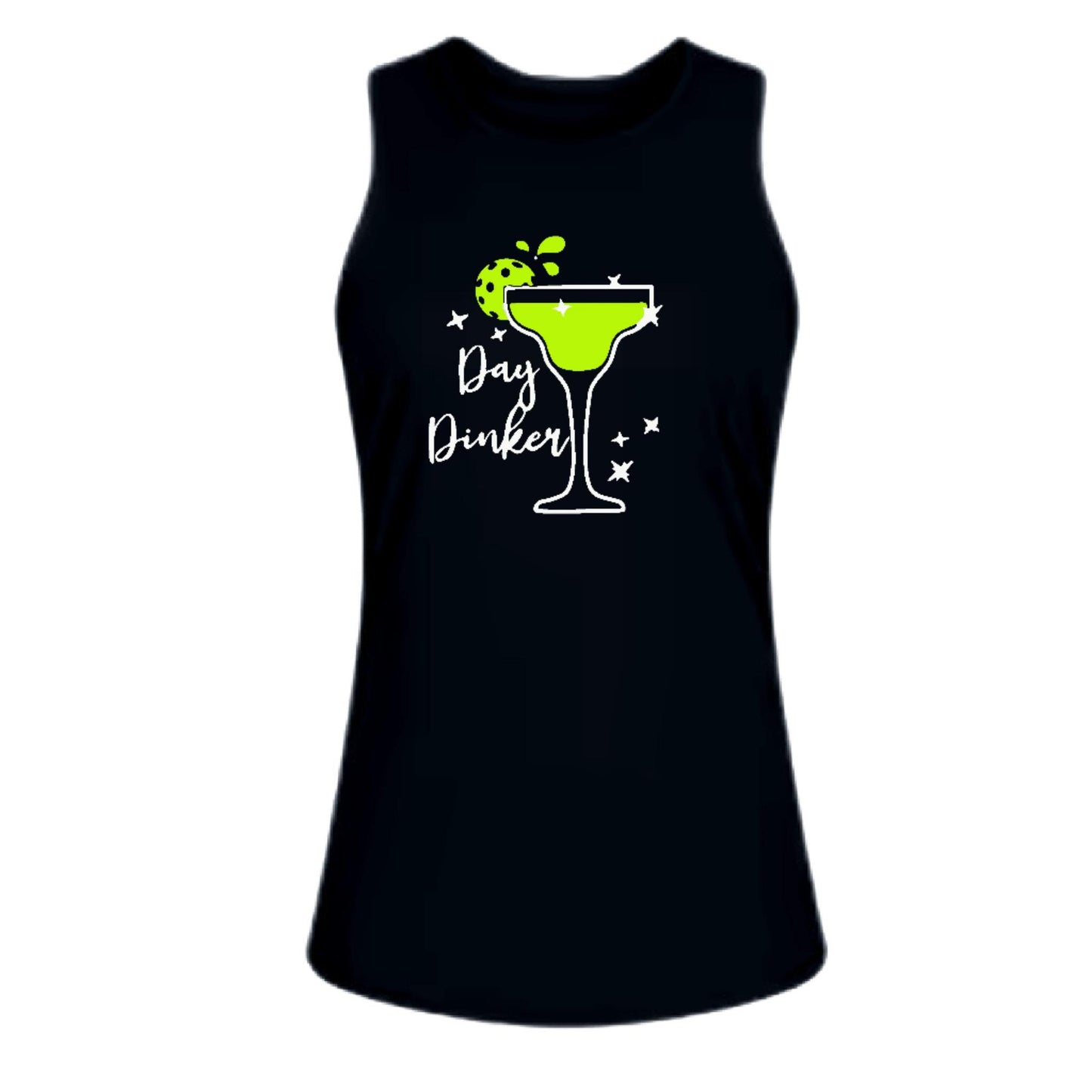Day Dinker Pickleball Lime | Women's Split Back or Tied Back Pickleball Tank | 80/20 Nylon Spandex Mix