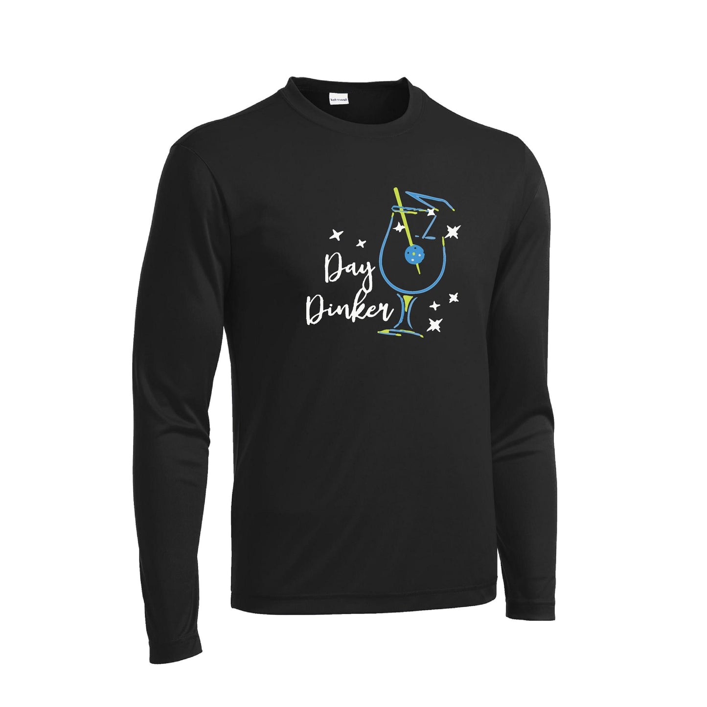 Day Dinker Pickleball Olive | Men's Long Sleeve Athletic Performance T-Shirt | 100% Polyester