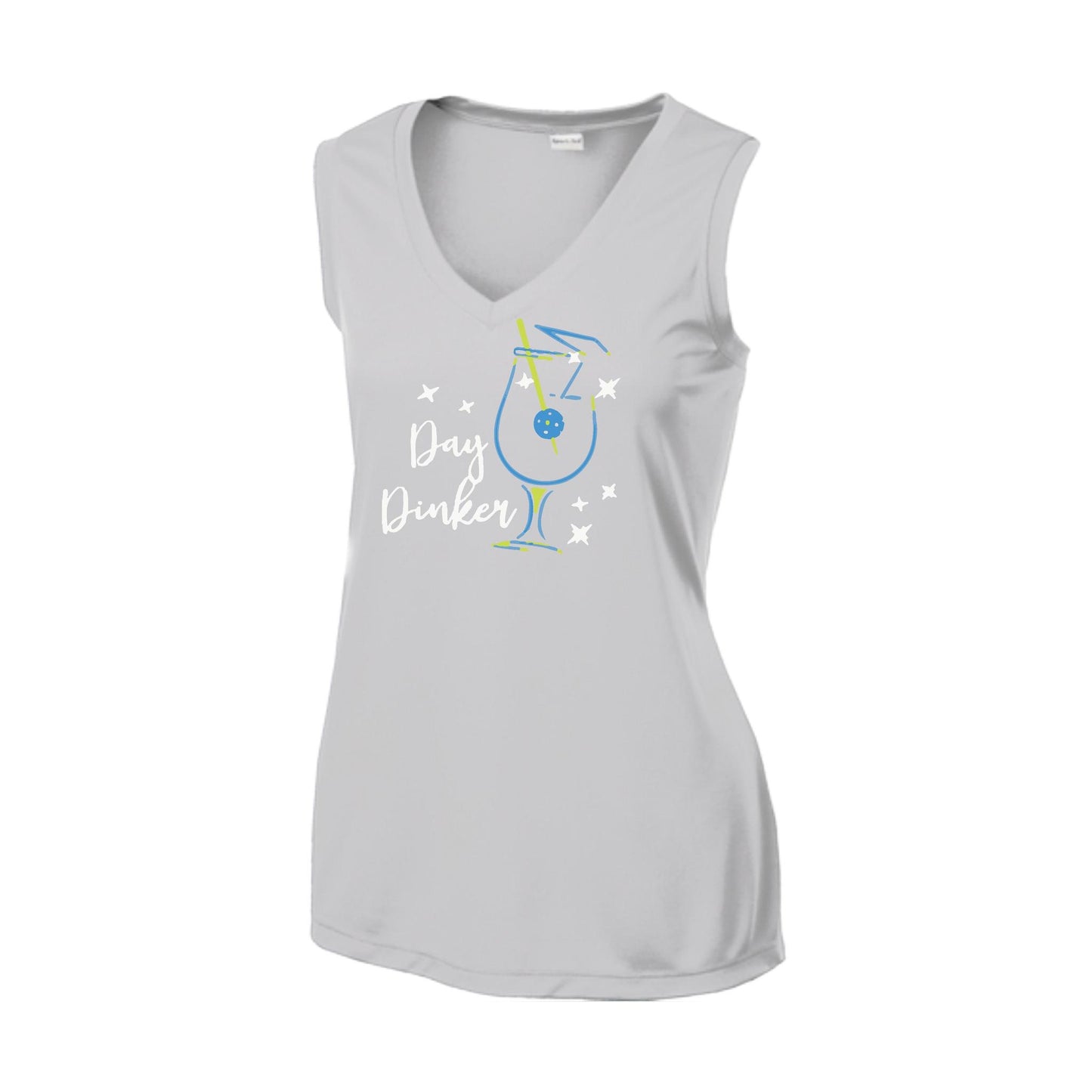 Day Dinker Pickleball Olive | Women’s Sleeveless Athletic Performance T-Shirt | 100% Polyester