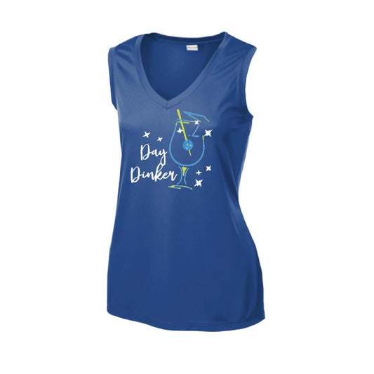 Day Dinker Pickleball Olive | Women’s Sleeveless Athletic Performance T-Shirt | 100% Polyester