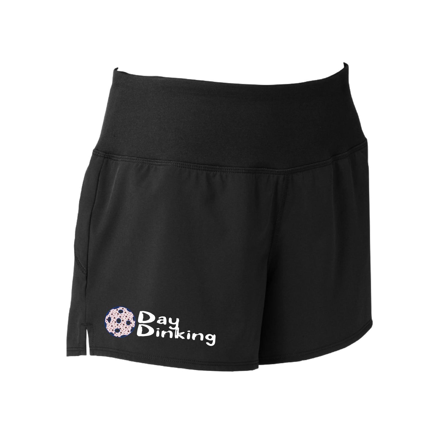 Day Dinking (Pickleball Colors Cyan Green Orange Pink Stars) | Women's Pickleball Shorts
