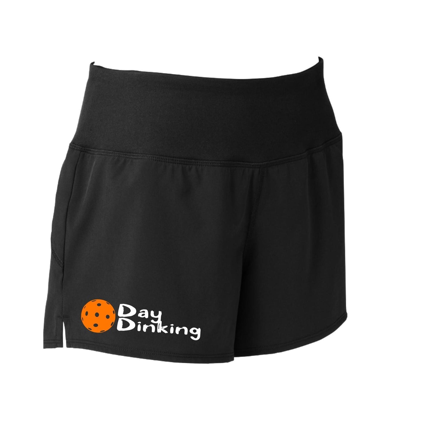 Day Dinking (Pickleball Colors Cyan Green Orange Pink Stars) | Women's Pickleball Shorts