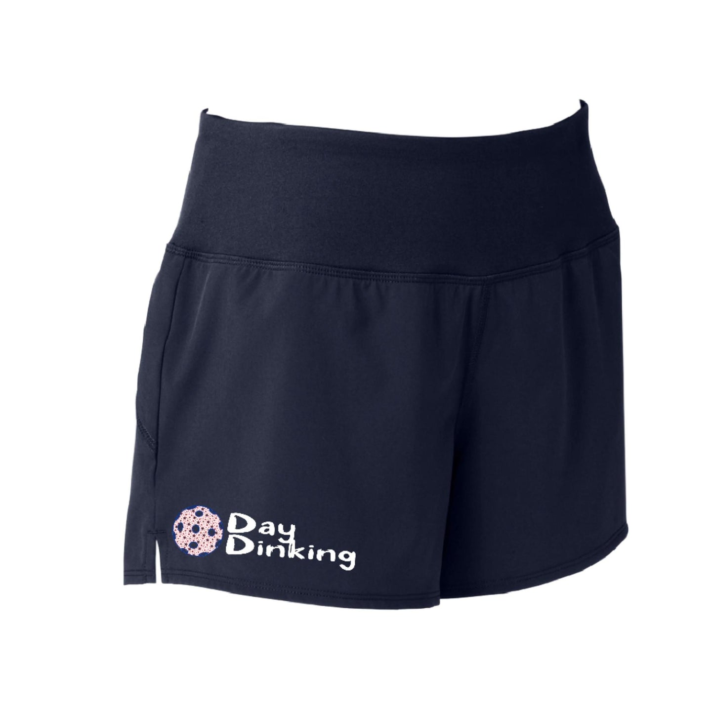 Day Dinking (Pickleball Colors Cyan Green Orange Pink Stars) | Women's Pickleball Shorts
