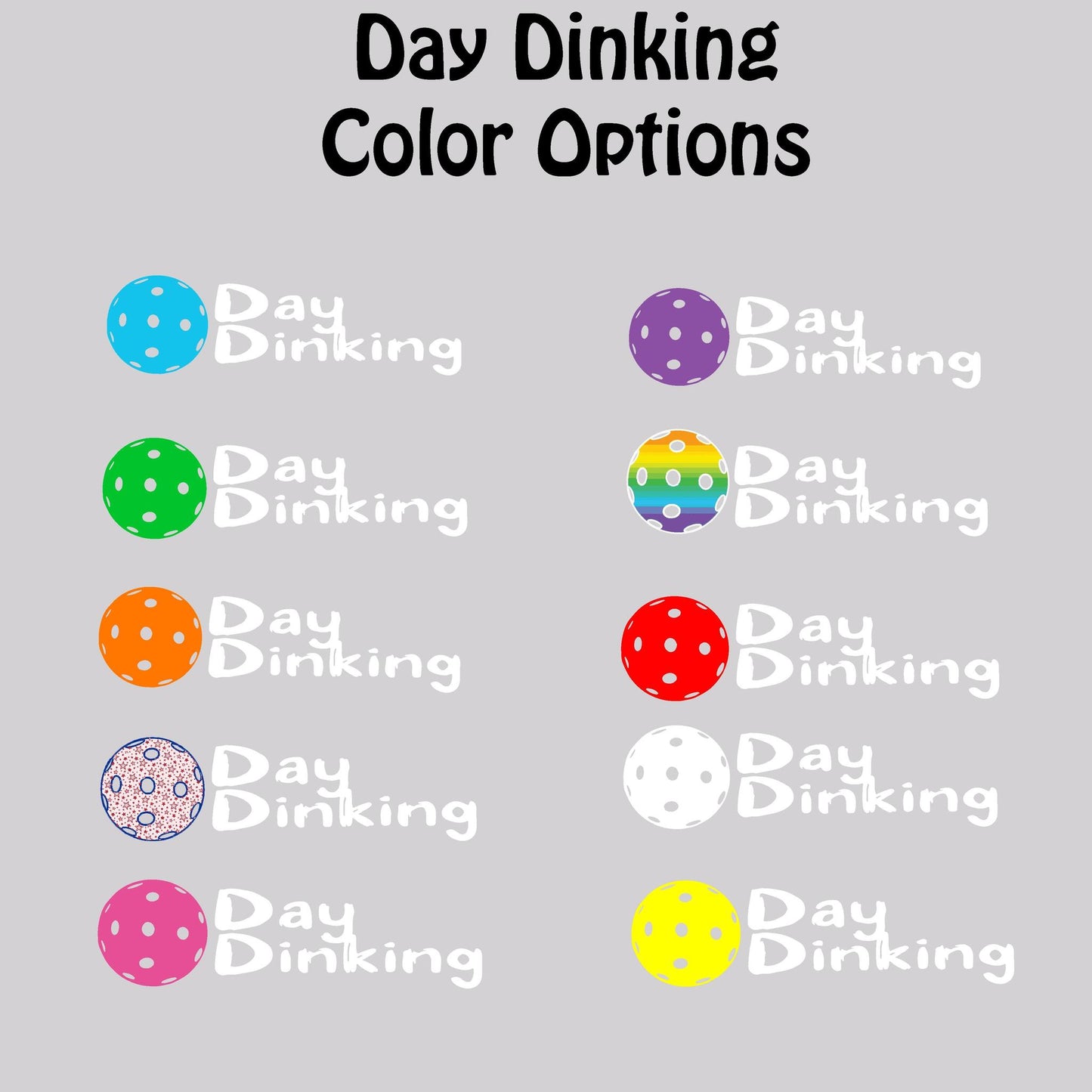 Day Dinking (Pickleball Colors Purple Rainbow White Yellow Red) | Women's Pickleball Shorts