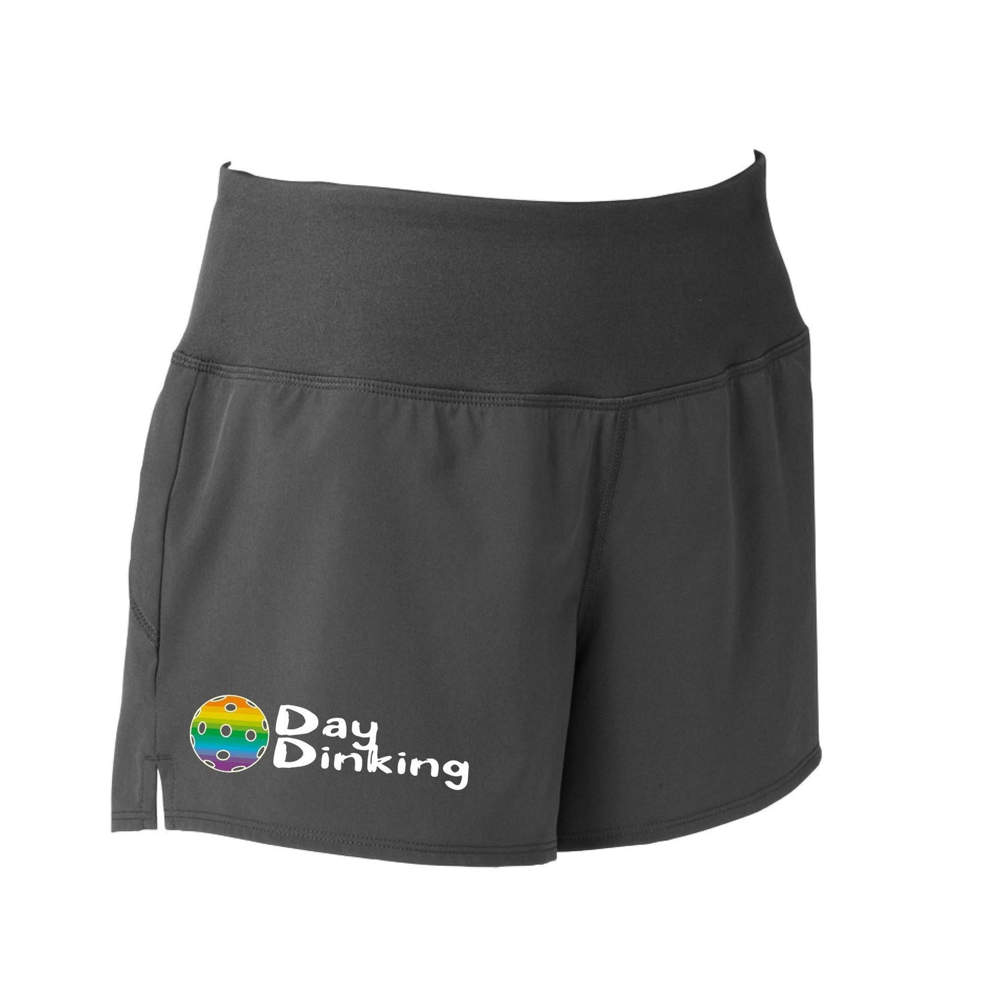 Day Dinking (Pickleball Colors Purple Rainbow White Yellow Red) | Women's Pickleball Shorts