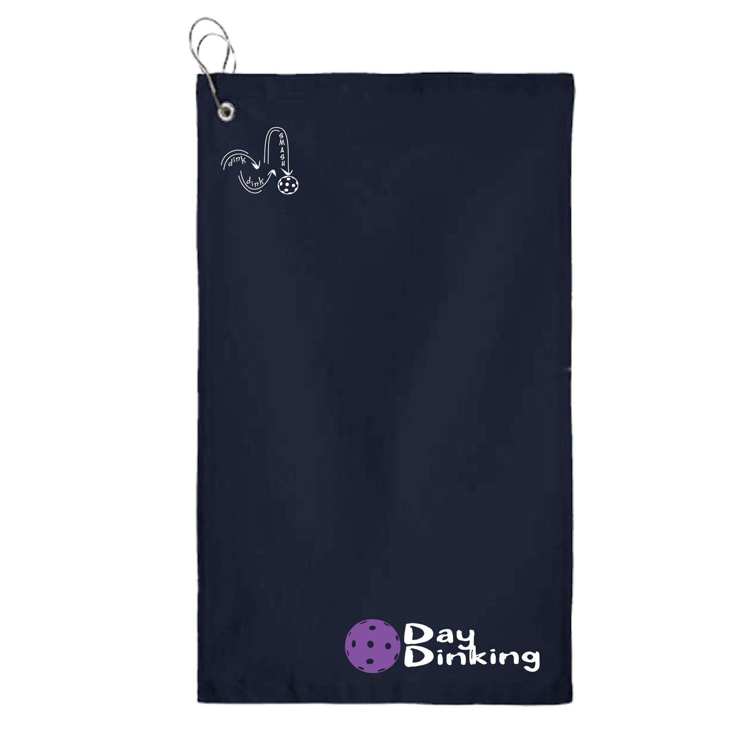 Day Dinking Pickleball (Customizable) | Pickleball Court Towels | Grommeted 100% Cotton Terry Velour