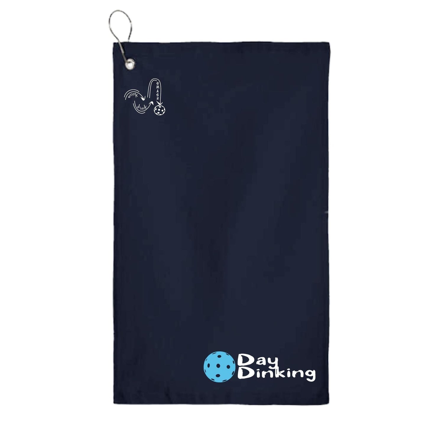 Day Dinking Pickleball (Customizable) | Pickleball Court Towels | Grommeted 100% Cotton Terry Velour