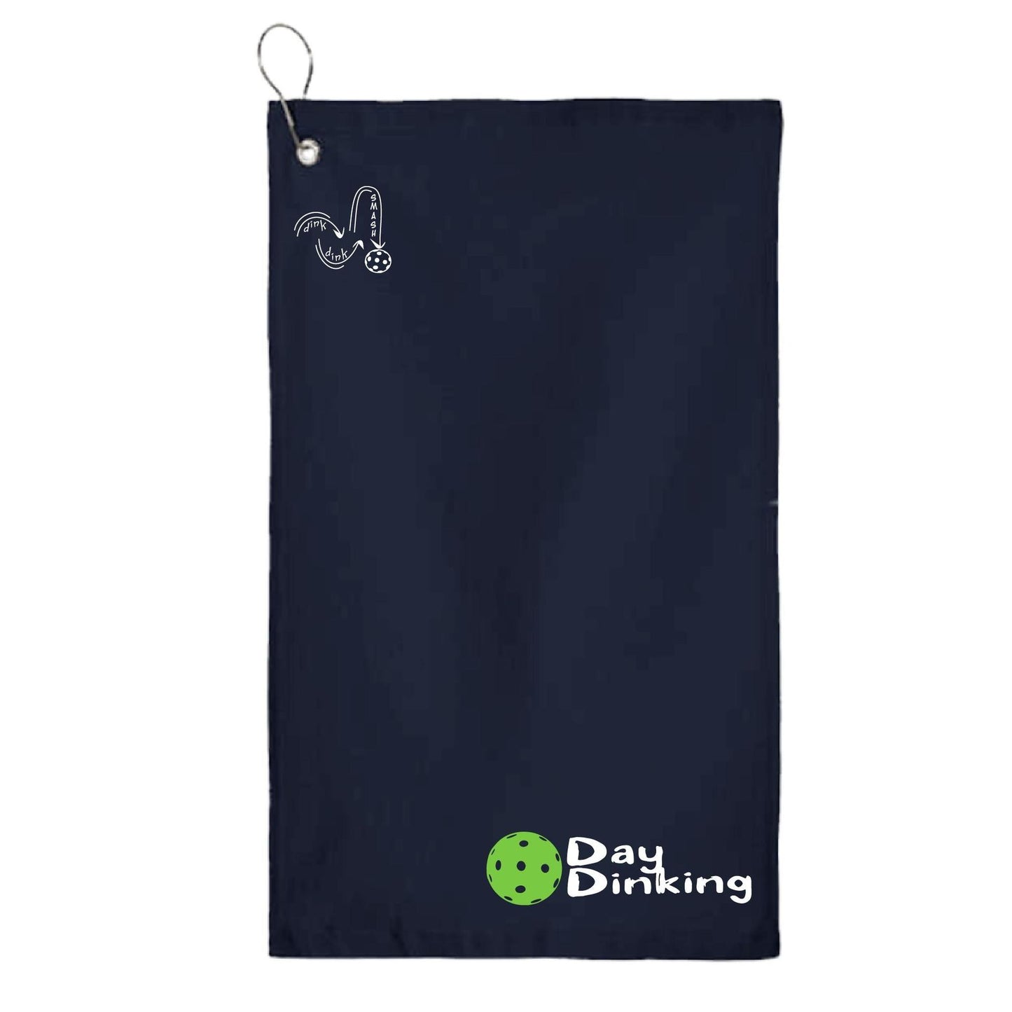 Day Dinking Pickleball (Customizable) | Pickleball Court Towels | Grommeted 100% Cotton Terry Velour