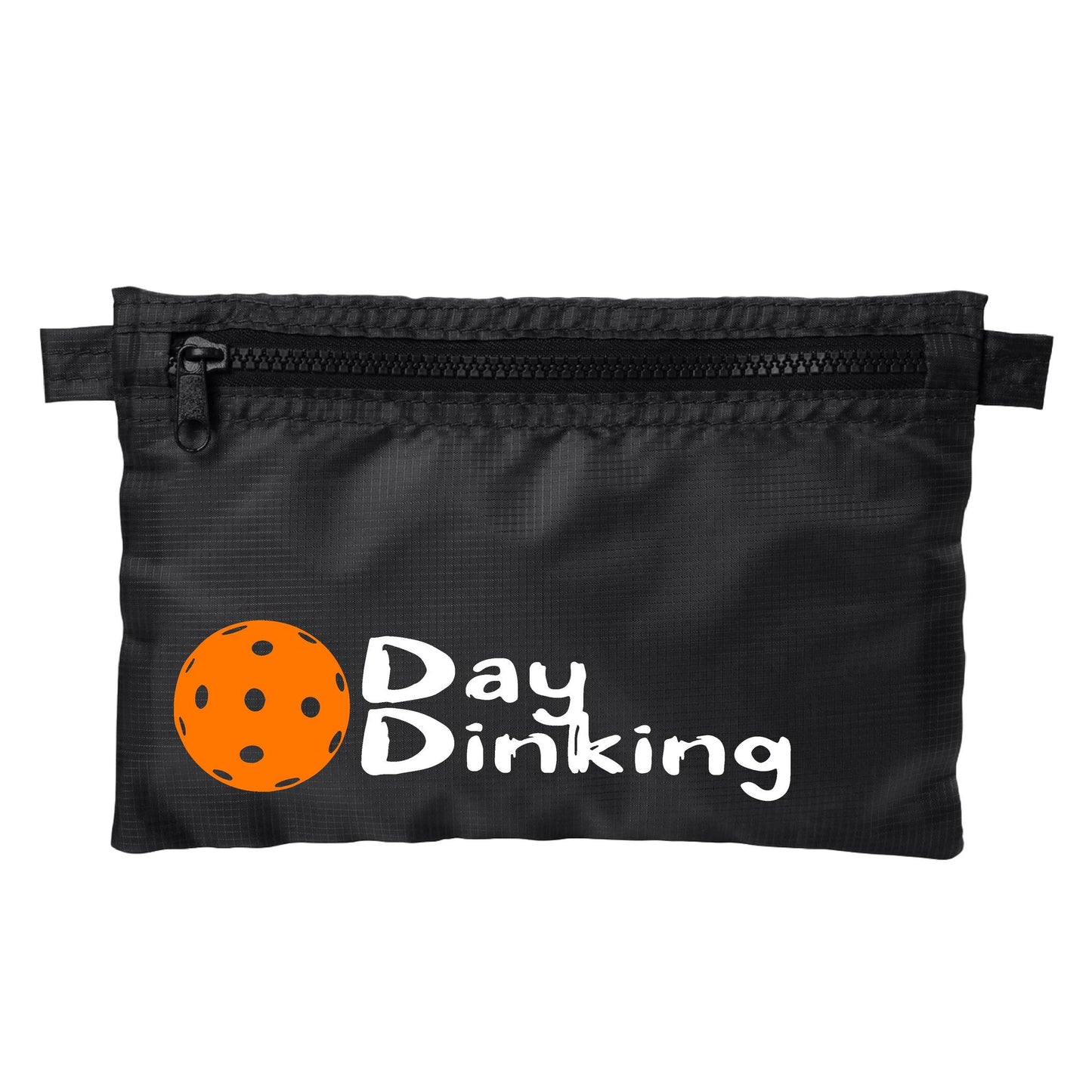 Day Dinking With Pickleballs (Customizable) | Pickleball Cosmetic Stash Pouch Bag | Small Size Court Stash Bag