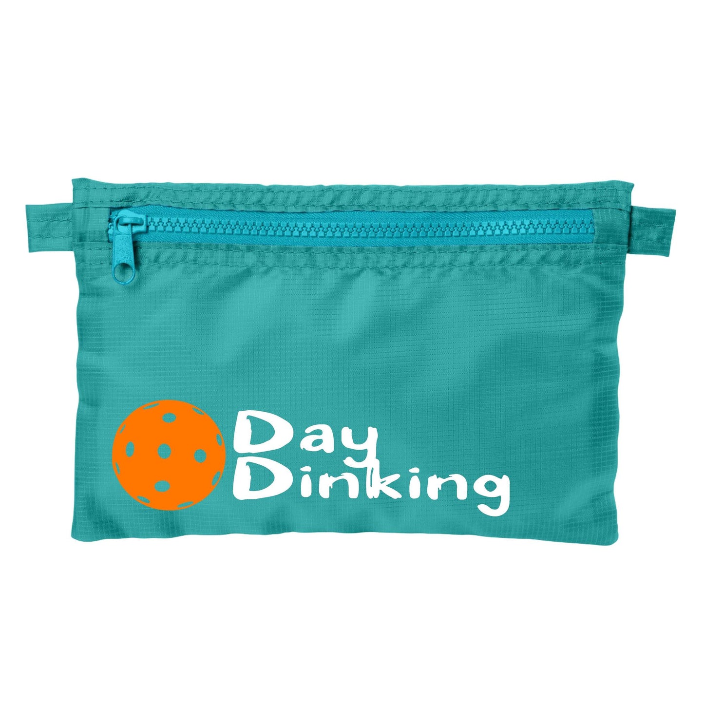 Day Dinking With Pickleballs (Customizable) | Pickleball Cosmetic Stash Pouch Bag | Small Size Court Stash Bag