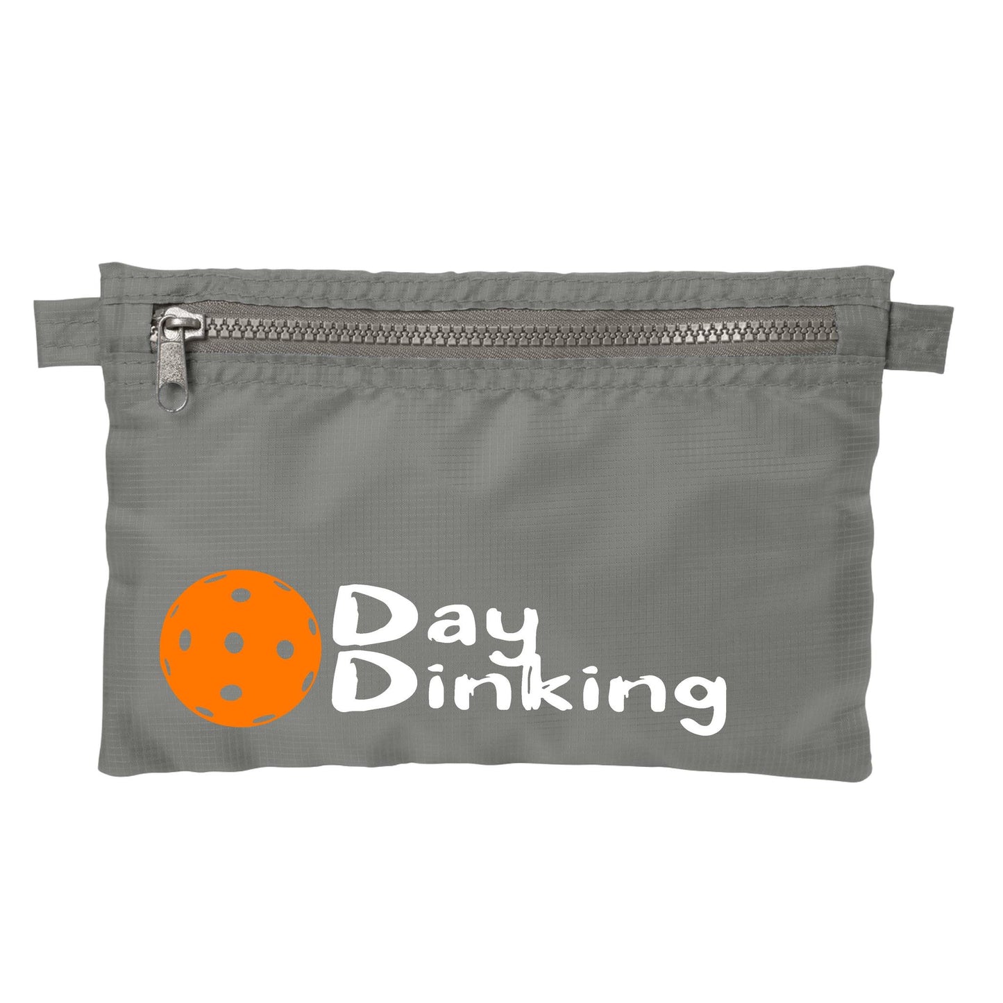 Day Dinking With Pickleballs (Customizable) | Pickleball Cosmetic Stash Pouch Bag | Small Size Court Stash Bag