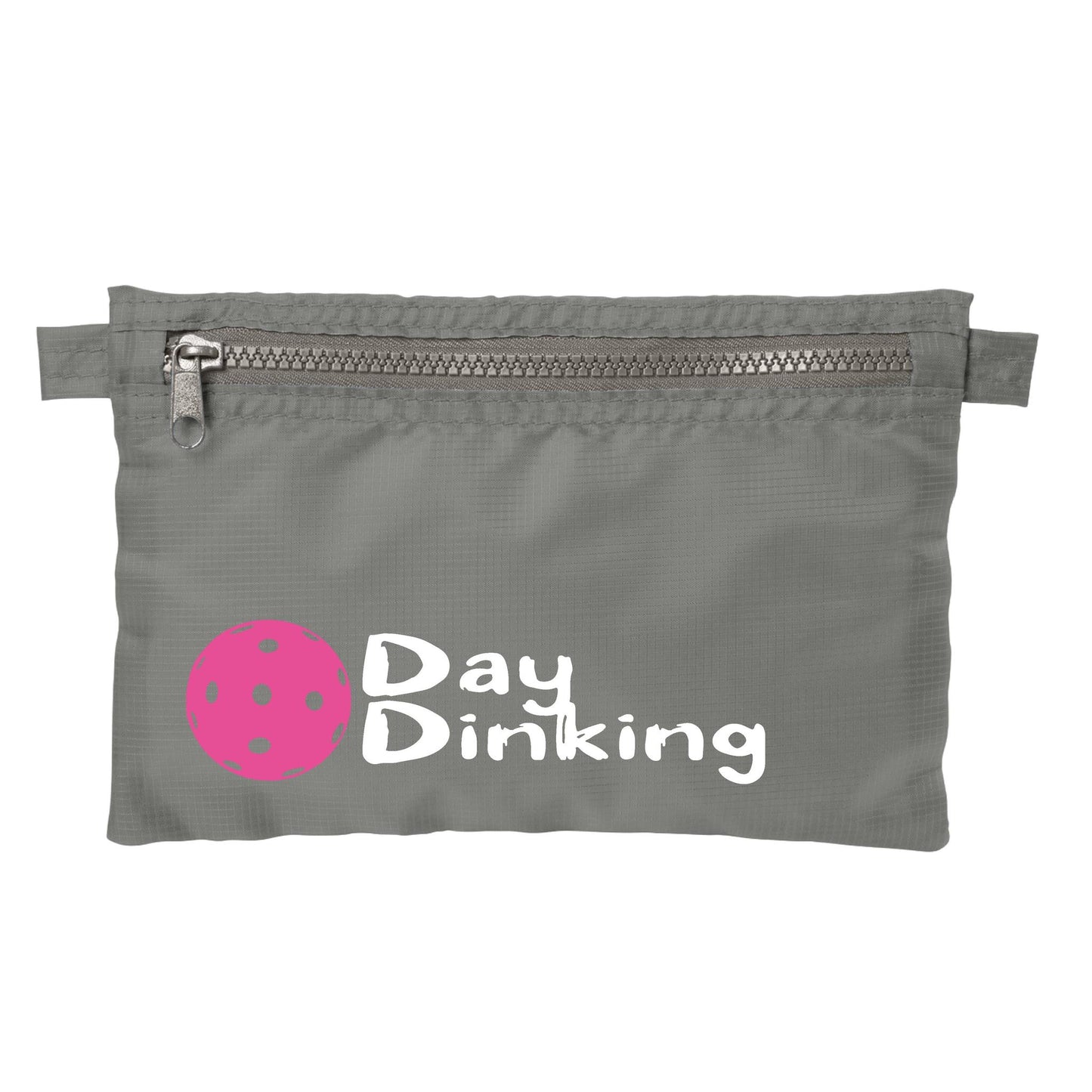 Day Dinking With Pickleballs (Customizable) | Pickleball Cosmetic Stash Pouch Bag | Small Size Court Stash Bag