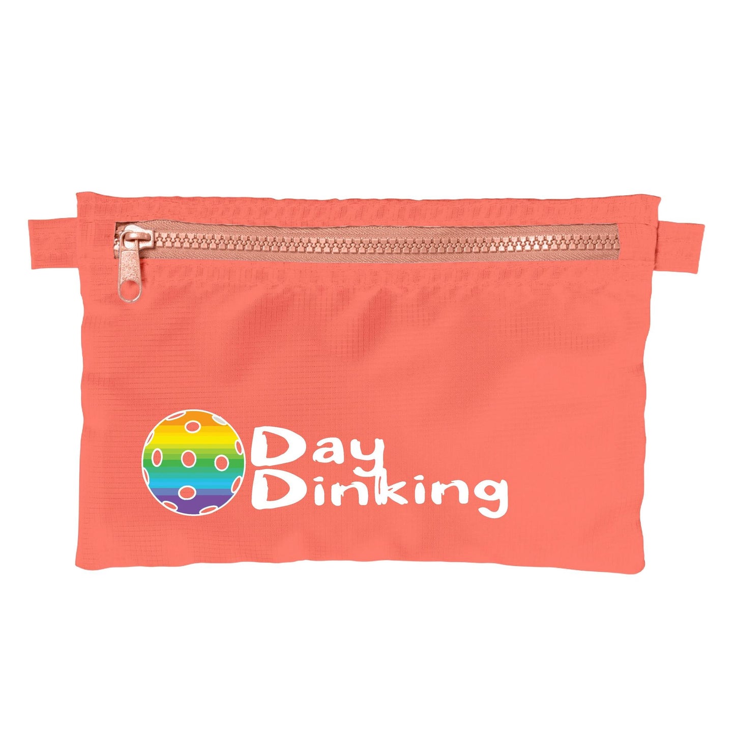 Day Dinking With Pickleballs (Customizable) | Pickleball Cosmetic Stash Pouch Bag | Small Size Court Stash Bag