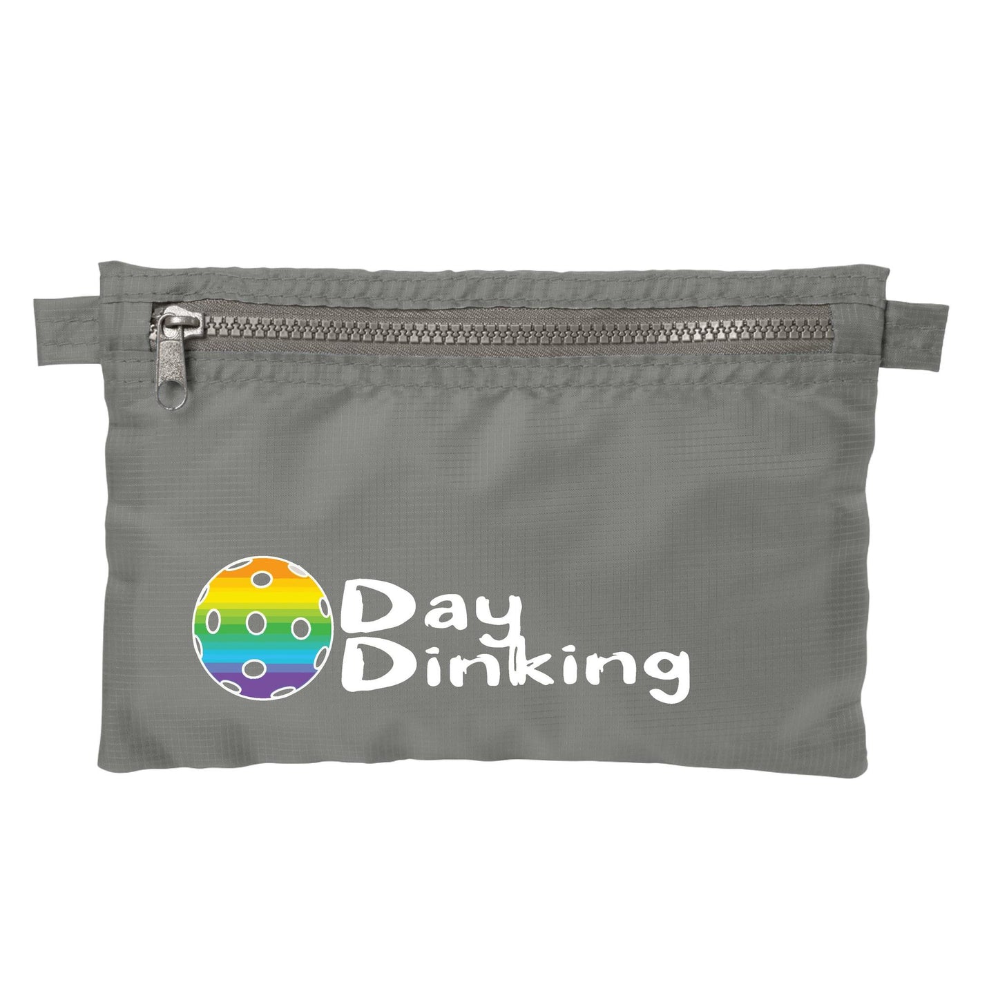 Day Dinking With Pickleballs (Customizable) | Pickleball Cosmetic Stash Pouch Bag | Small Size Court Stash Bag