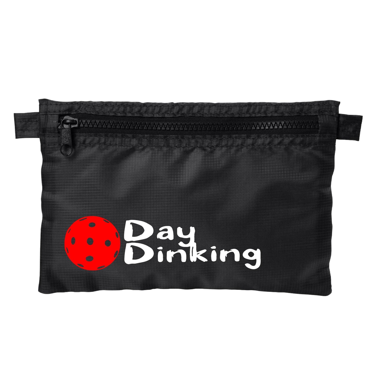 Day Dinking With Pickleballs (Customizable) | Pickleball Cosmetic Stash Pouch Bag | Small Size Court Stash Bag
