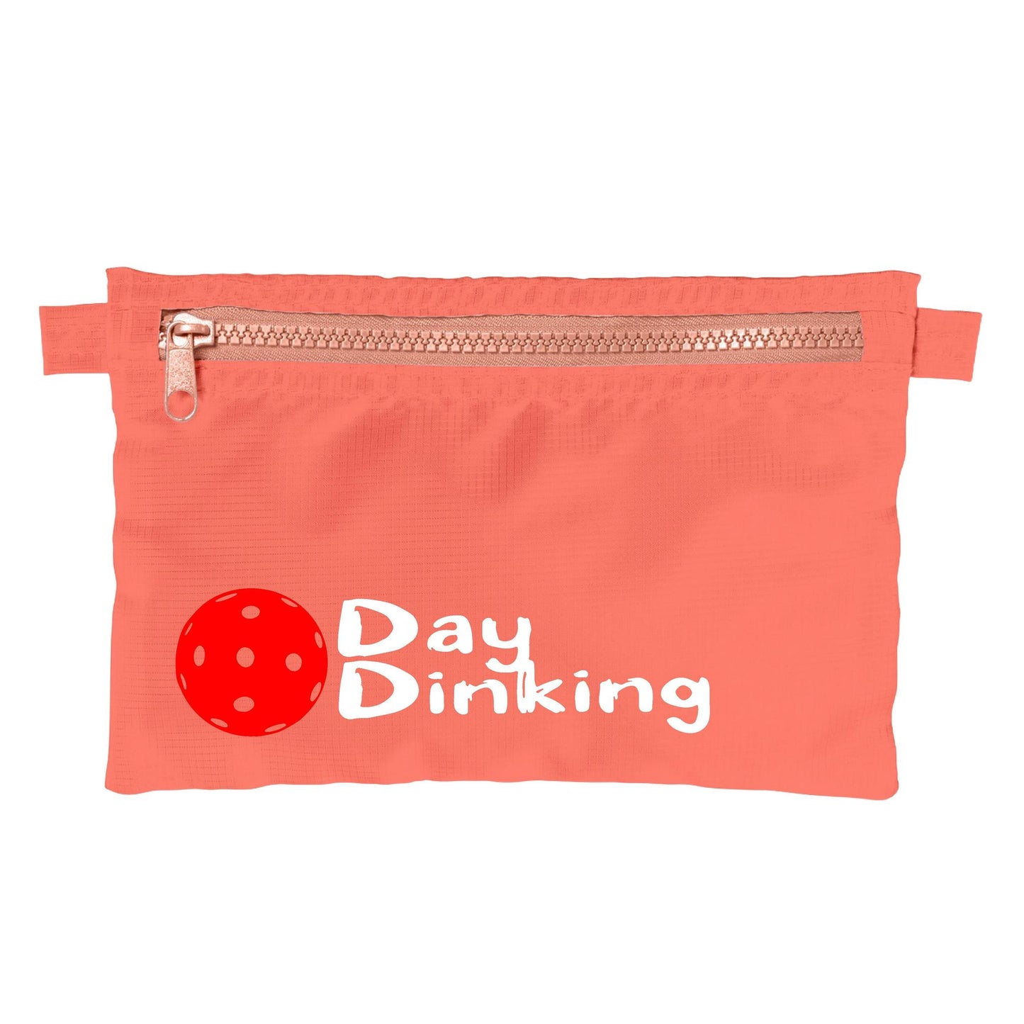 Day Dinking With Pickleballs (Customizable) | Pickleball Cosmetic Stash Pouch Bag | Small Size Court Stash Bag