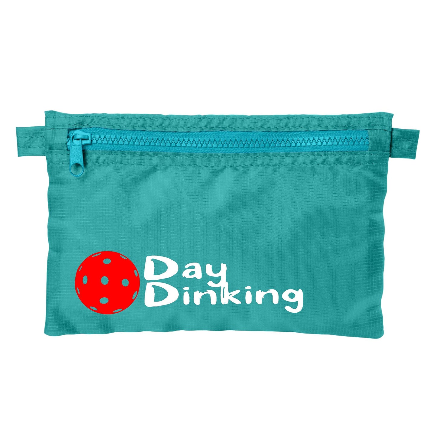 Day Dinking With Pickleballs (Customizable) | Pickleball Cosmetic Stash Pouch Bag | Small Size Court Stash Bag