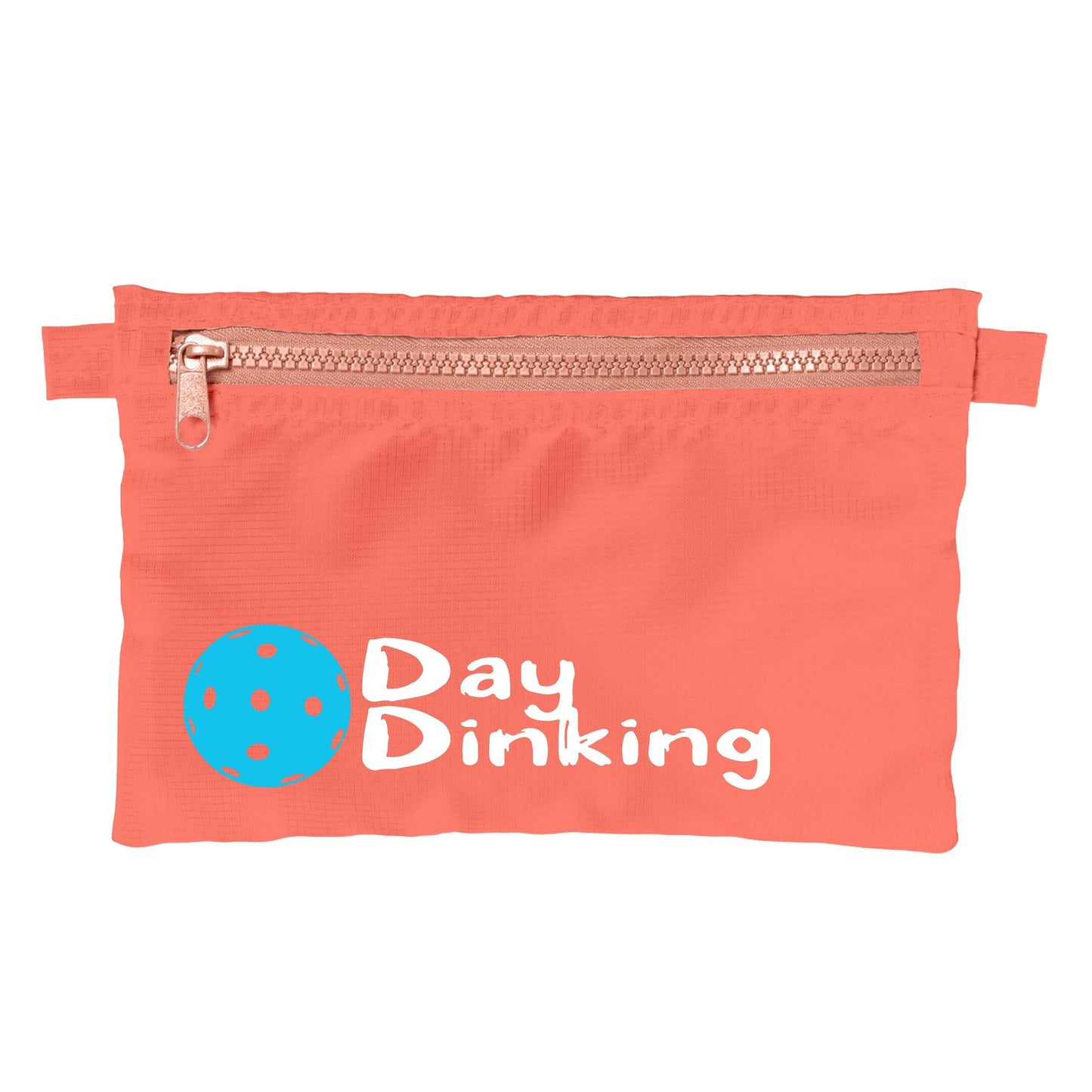 Day Dinking With Pickleballs (Customizable) | Pickleball Cosmetic Stash Pouch Bag | Small Size Court Stash Bag