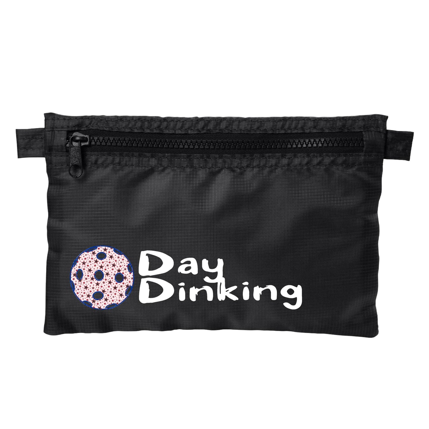 Day Dinking With Pickleballs (Customizable) | Pickleball Cosmetic Stash Pouch Bag | Small Size Court Stash Bag