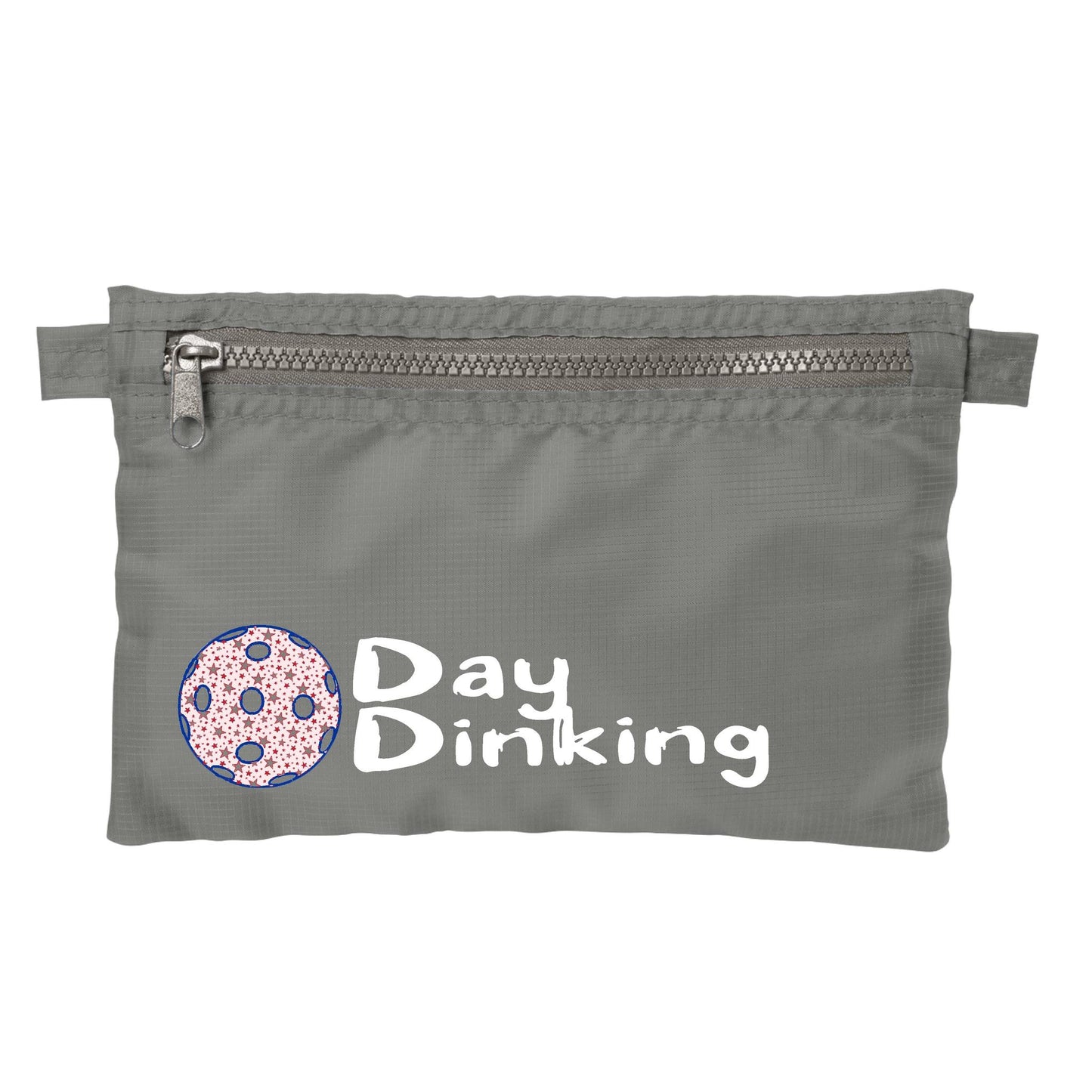 Day Dinking With Pickleballs (Customizable) | Pickleball Cosmetic Stash Pouch Bag | Small Size Court Stash Bag