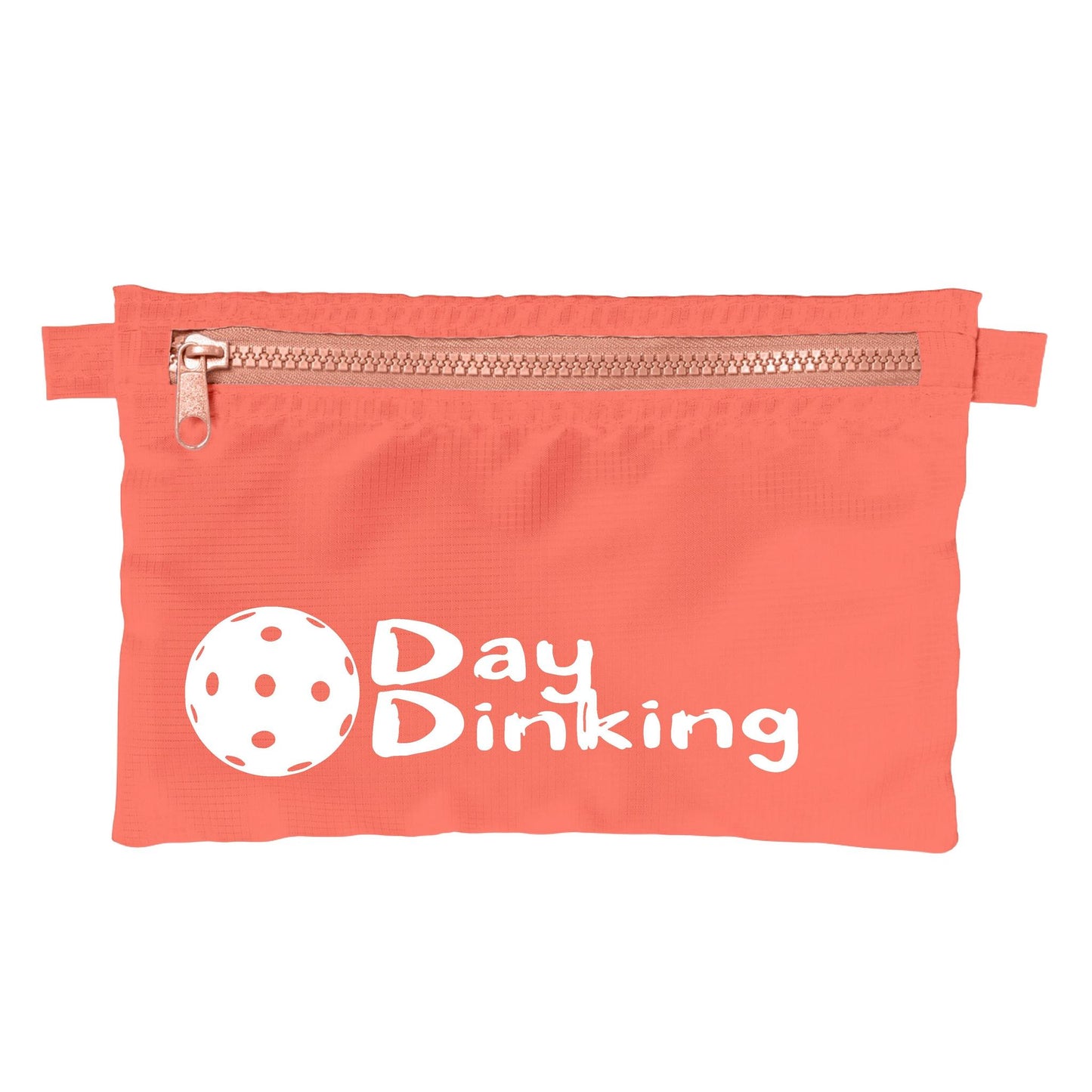 Day Dinking With Pickleballs (Customizable) | Pickleball Cosmetic Stash Pouch Bag | Small Size Court Stash Bag