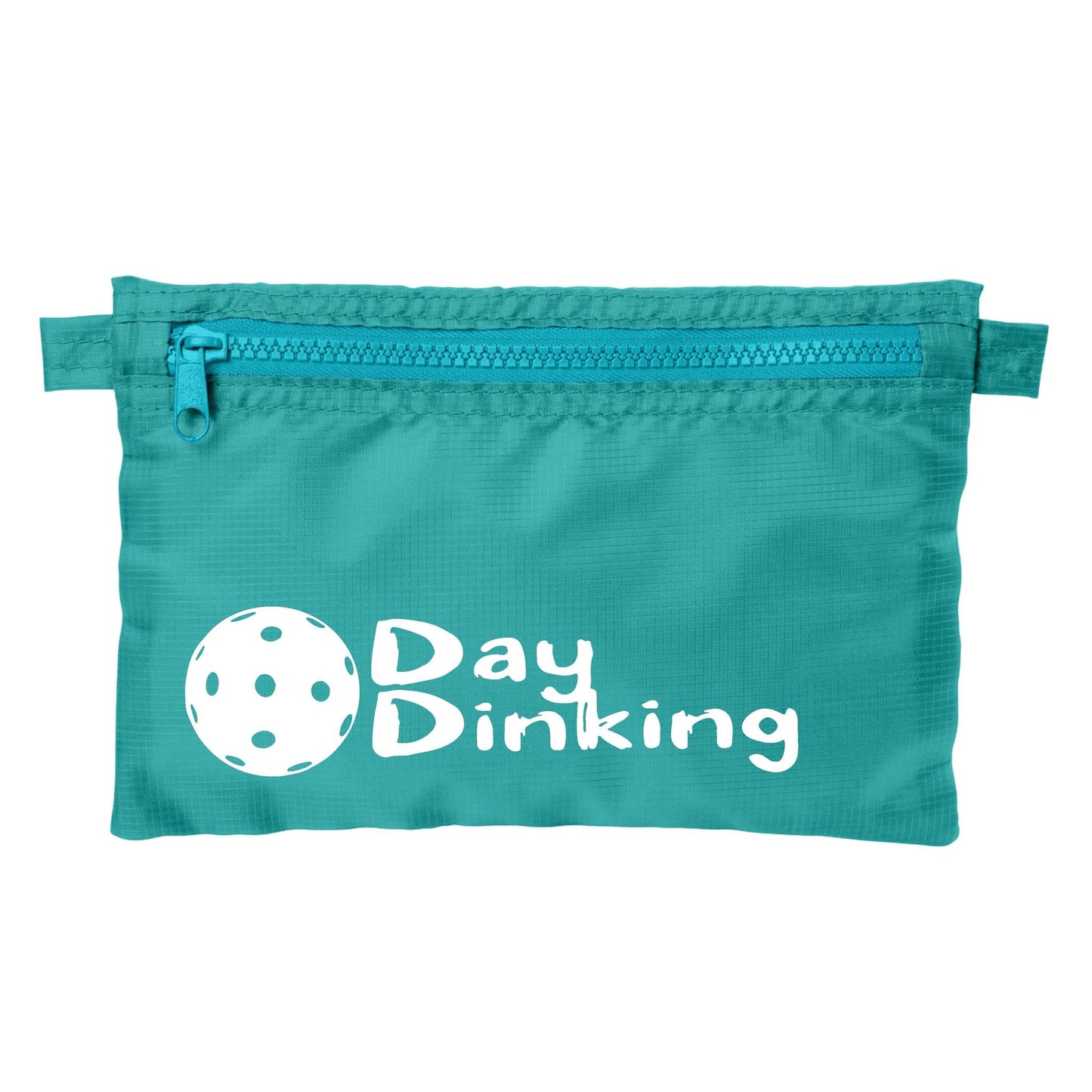 Day Dinking With Pickleballs (Customizable) | Pickleball Cosmetic Stash Pouch Bag | Small Size Court Stash Bag