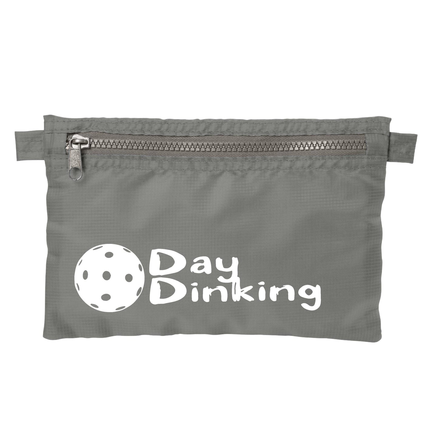 Day Dinking With Pickleballs (Customizable) | Pickleball Cosmetic Stash Pouch Bag | Small Size Court Stash Bag
