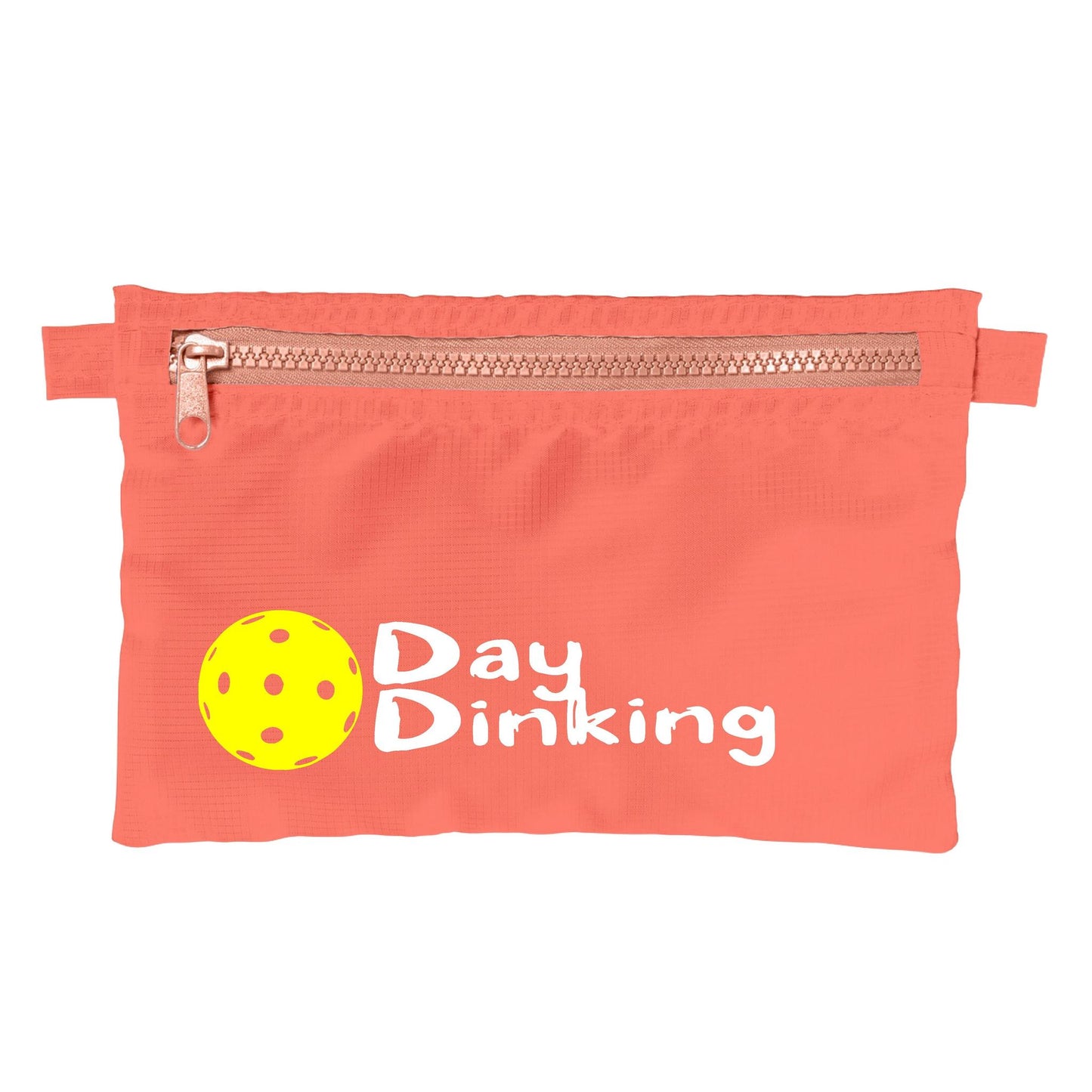 Day Dinking With Pickleballs (Customizable) | Pickleball Cosmetic Stash Pouch Bag | Small Size Court Stash Bag