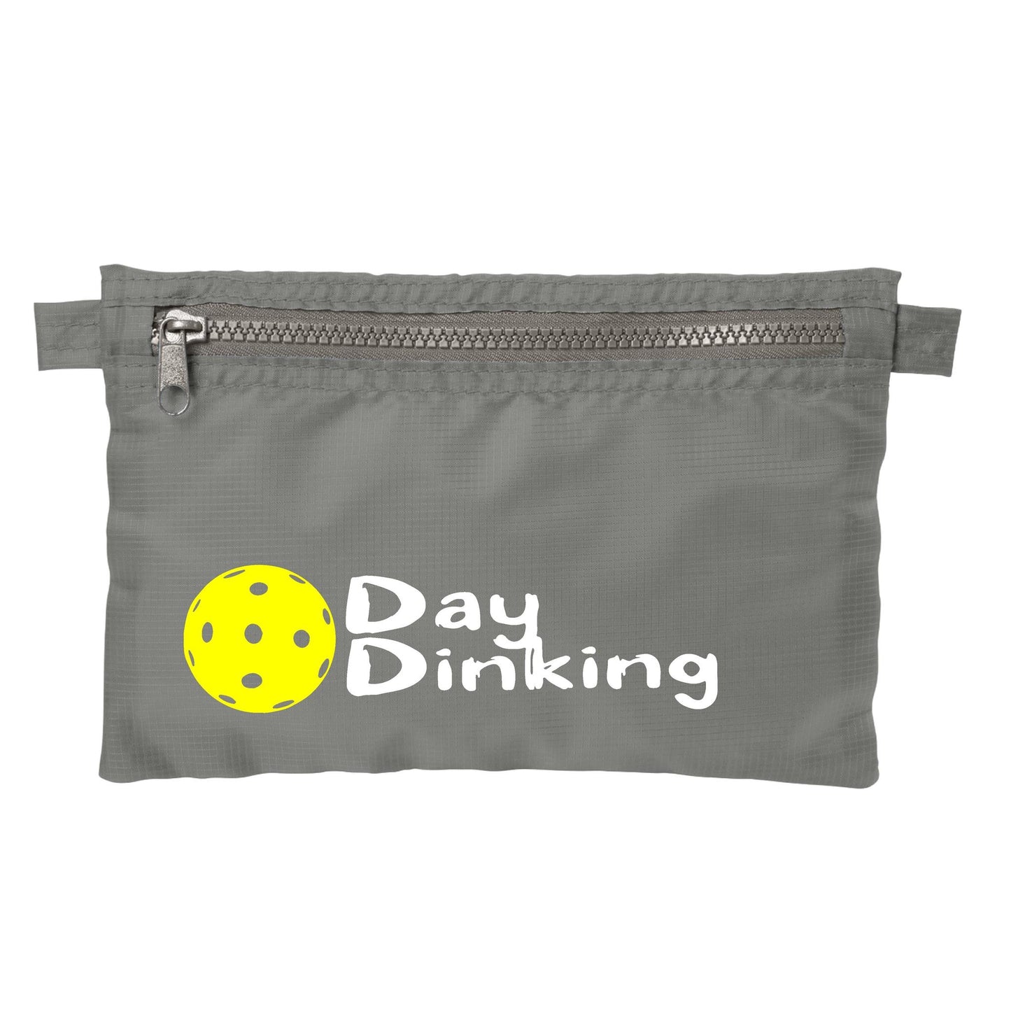 Day Dinking With Pickleballs (Customizable) | Pickleball Cosmetic Stash Pouch Bag | Small Size Court Stash Bag