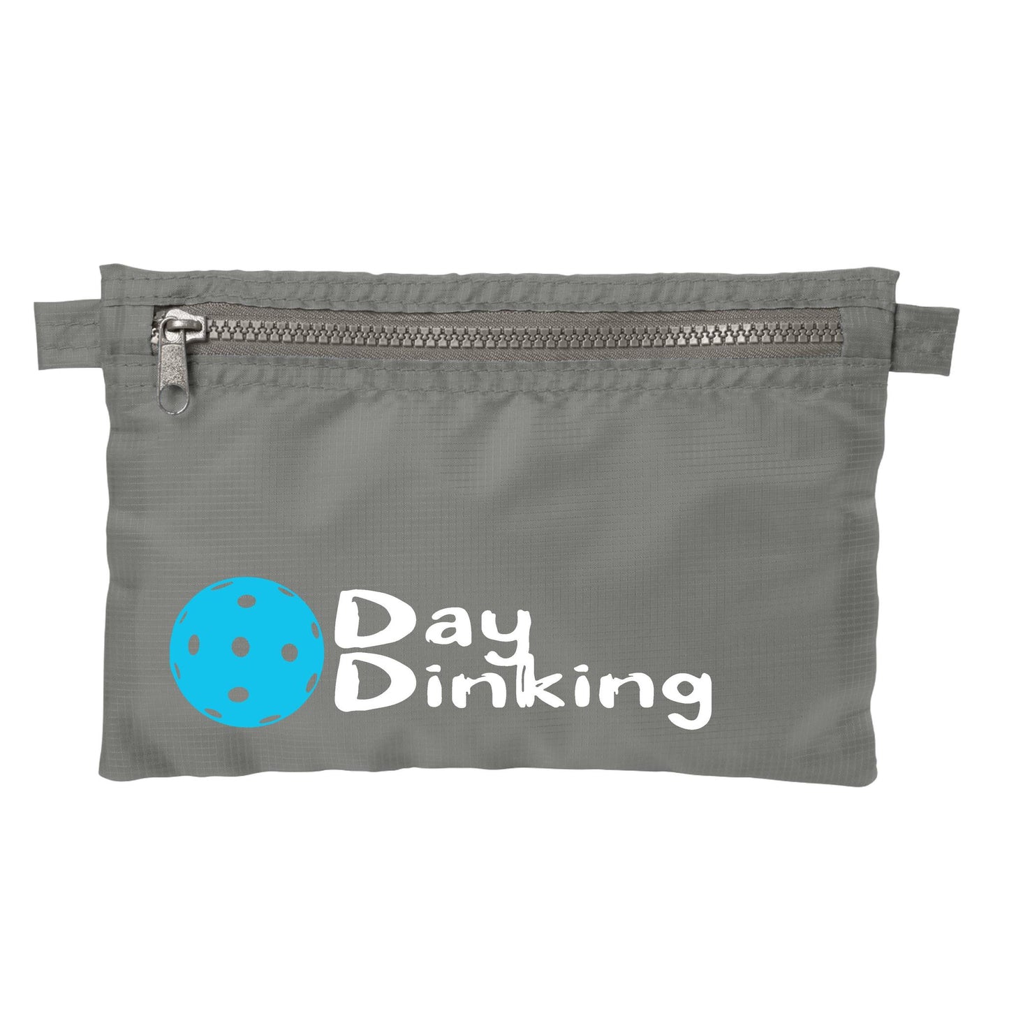 Day Dinking With Pickleballs (Customizable) | Pickleball Cosmetic Stash Pouch Bag | Small Size Court Stash Bag